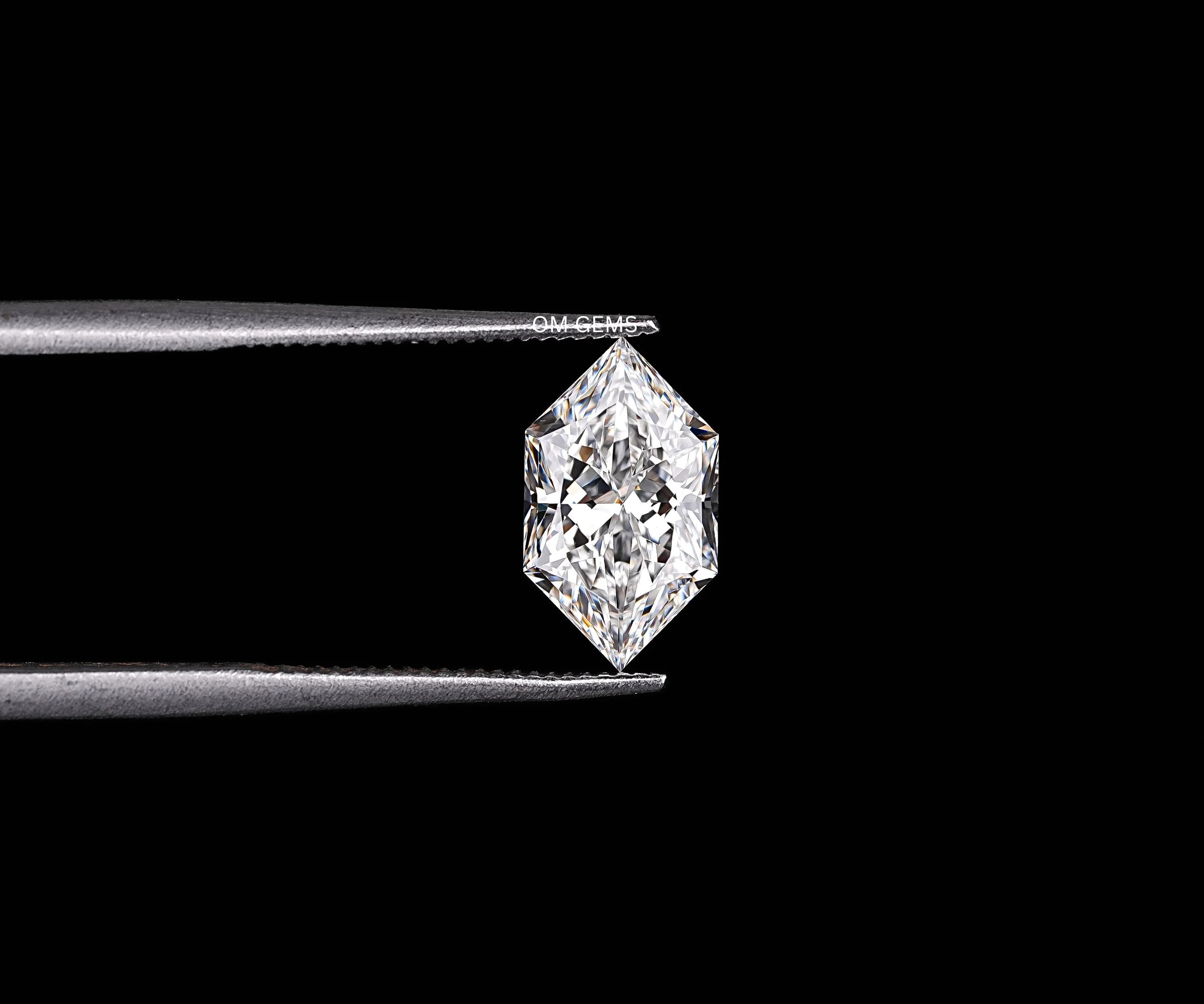 Hexagon Cut Lab Grown Diamond Loose