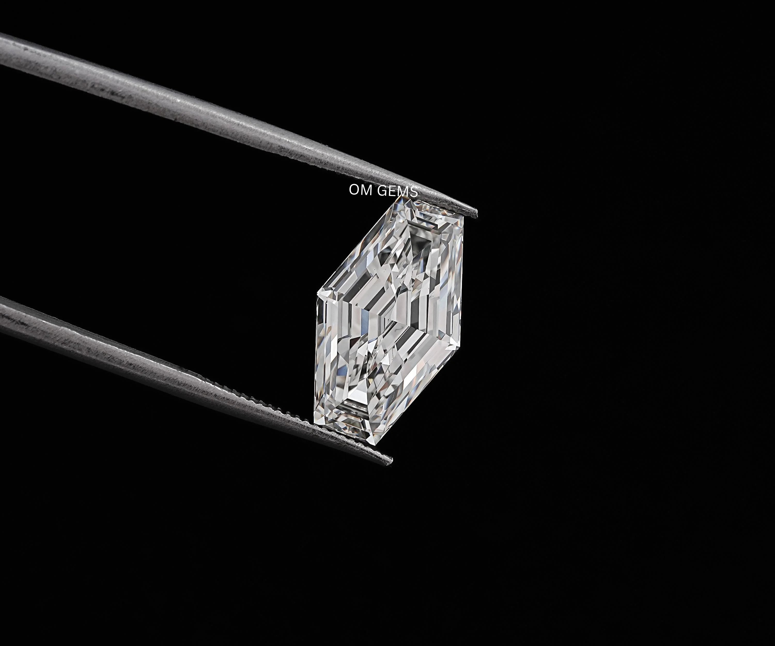 Hexagon Lozenge Cut Lab Grown Diamond
