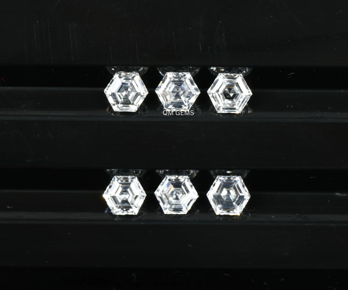1.87 Carat Hexagon Full Cut Lab Grown Diamond 6-Piece Set