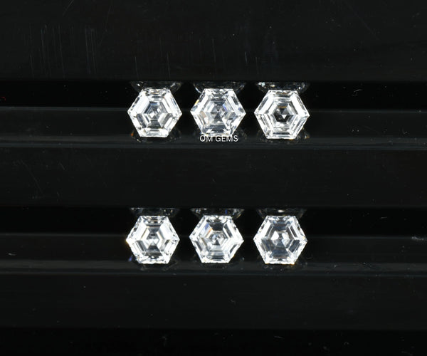 1.87 Carat Hexagon Full Cut Lab Grown Diamond 6-Piece Set