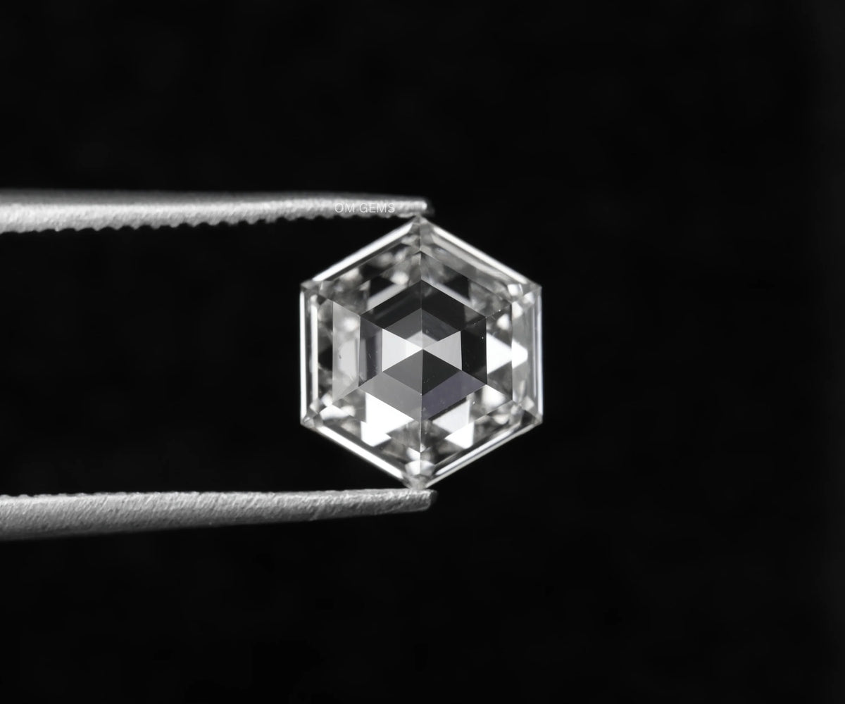 1.08 Carat Hexagon Full Cut Lab Created Fancy Loose Diamond
