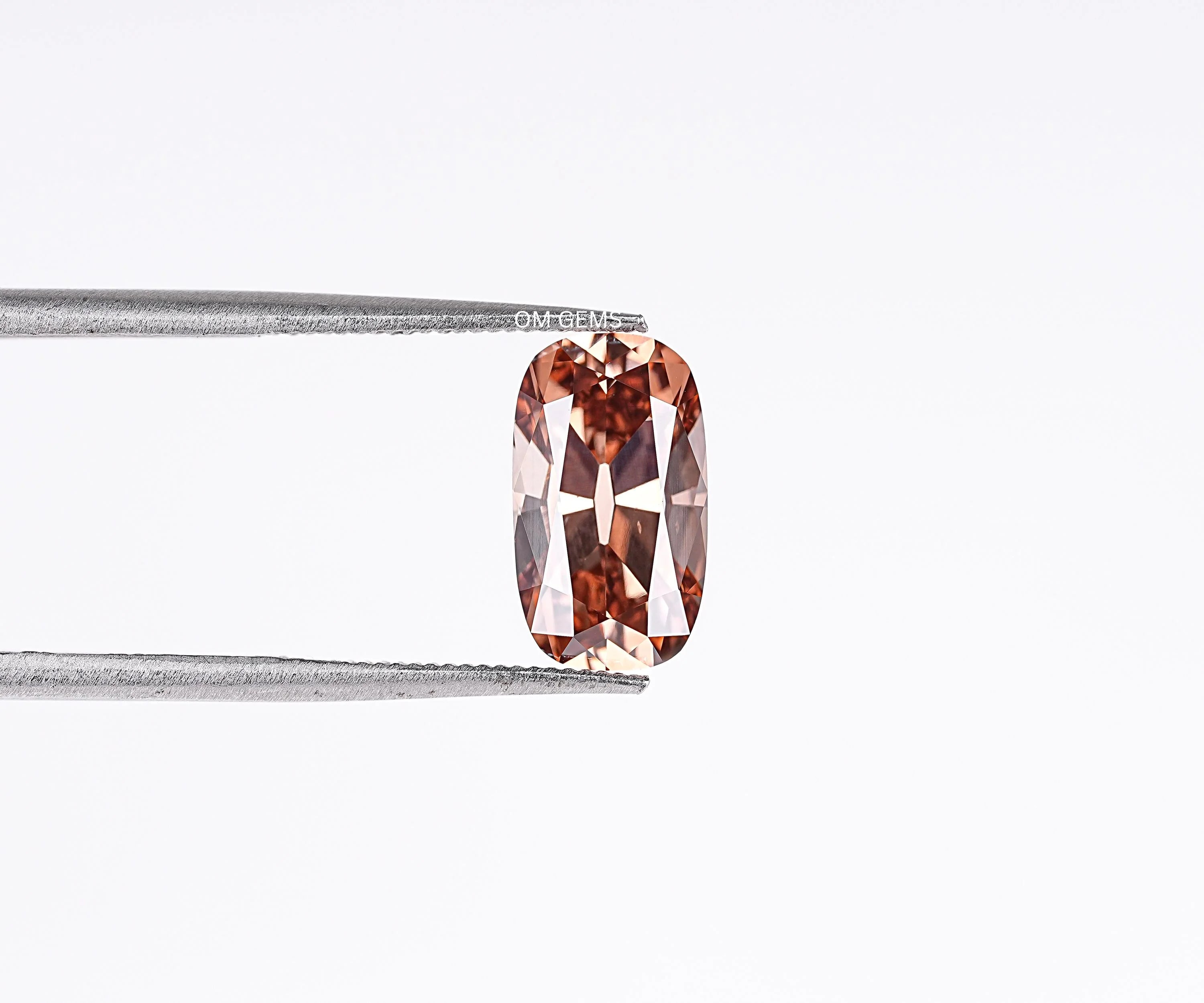 Lab Created Champagne Old Mine Cushion Diamond