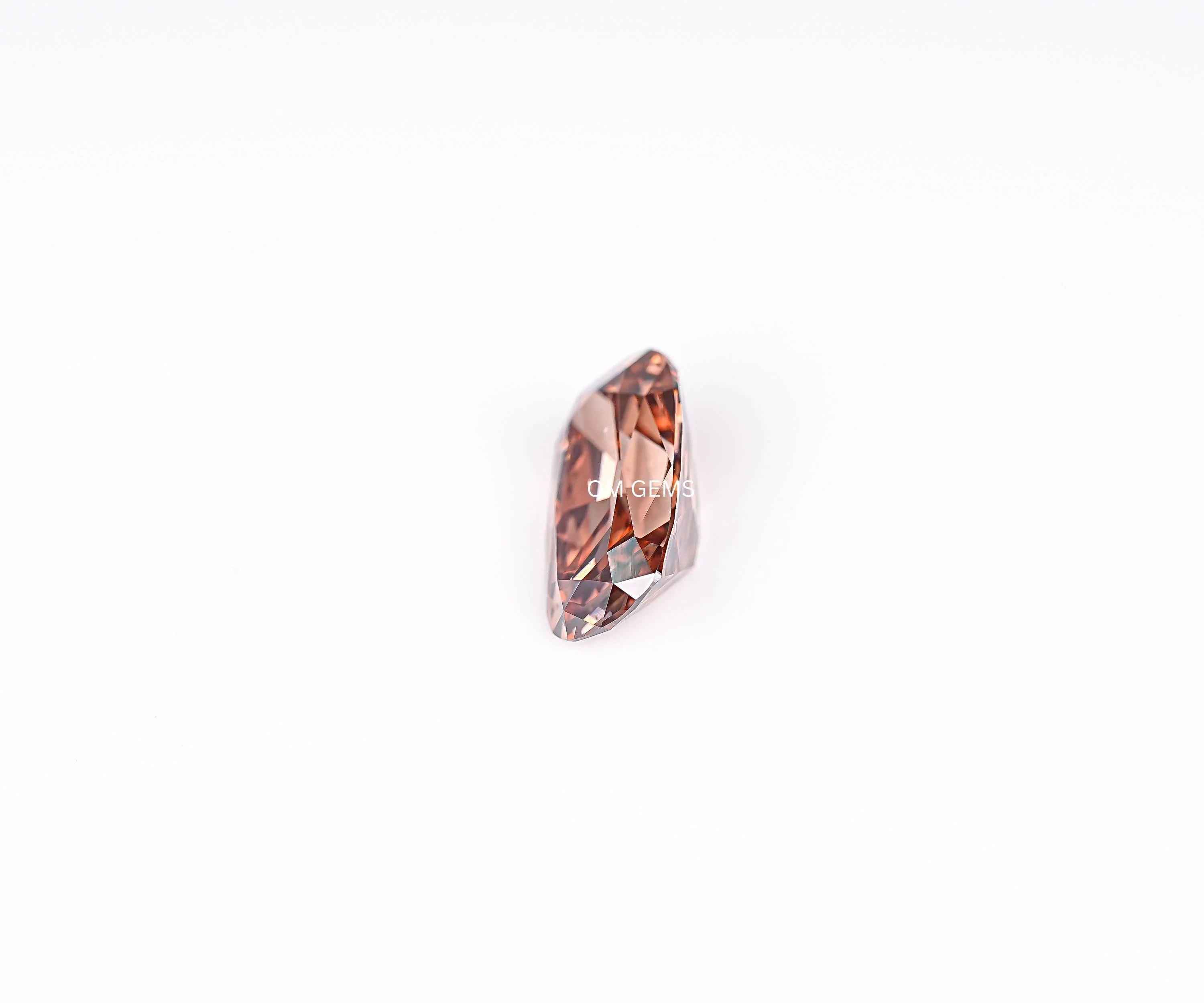 Lab Created Champagne Old Mine Cushion Diamond