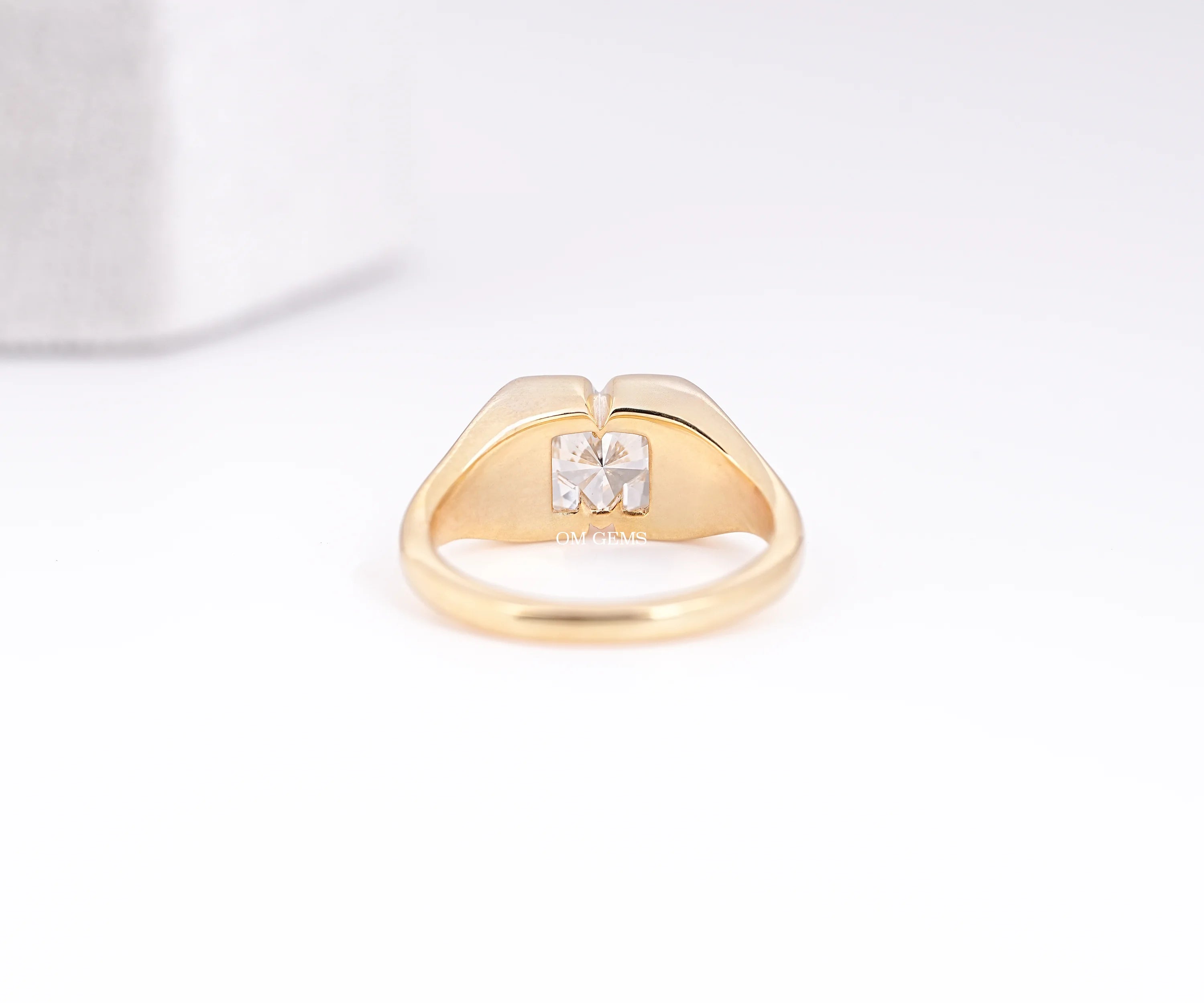 Lab Grown Diamond Custom M Shape Alphabet Ring