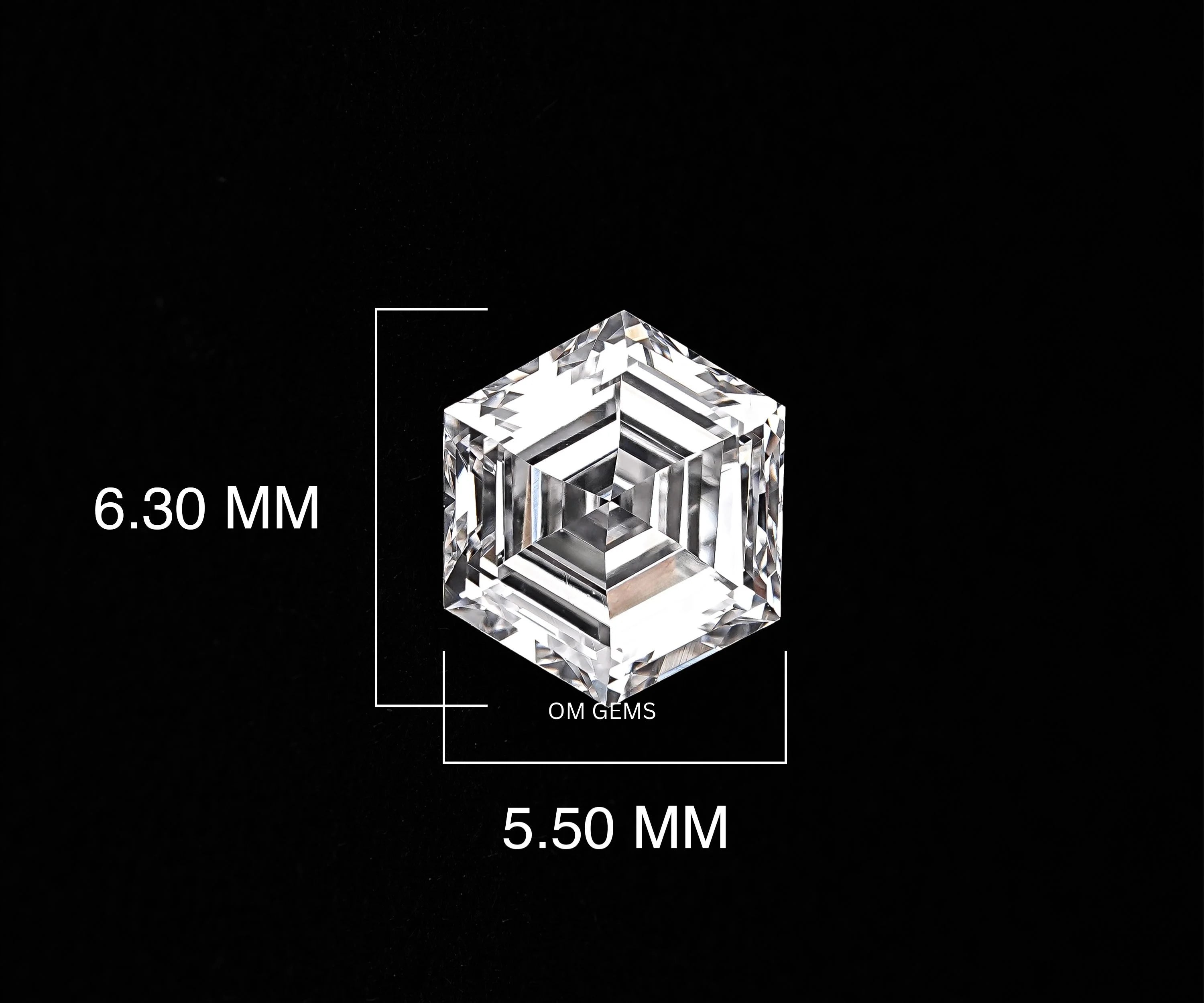 Lab Grown Hexagon Cut Loose Diamond