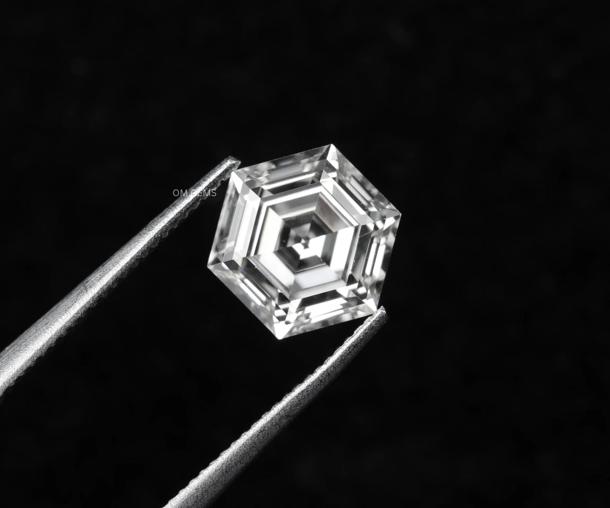 1.08 Carat Hexagon Full Cut Lab Created Fancy Loose Diamond