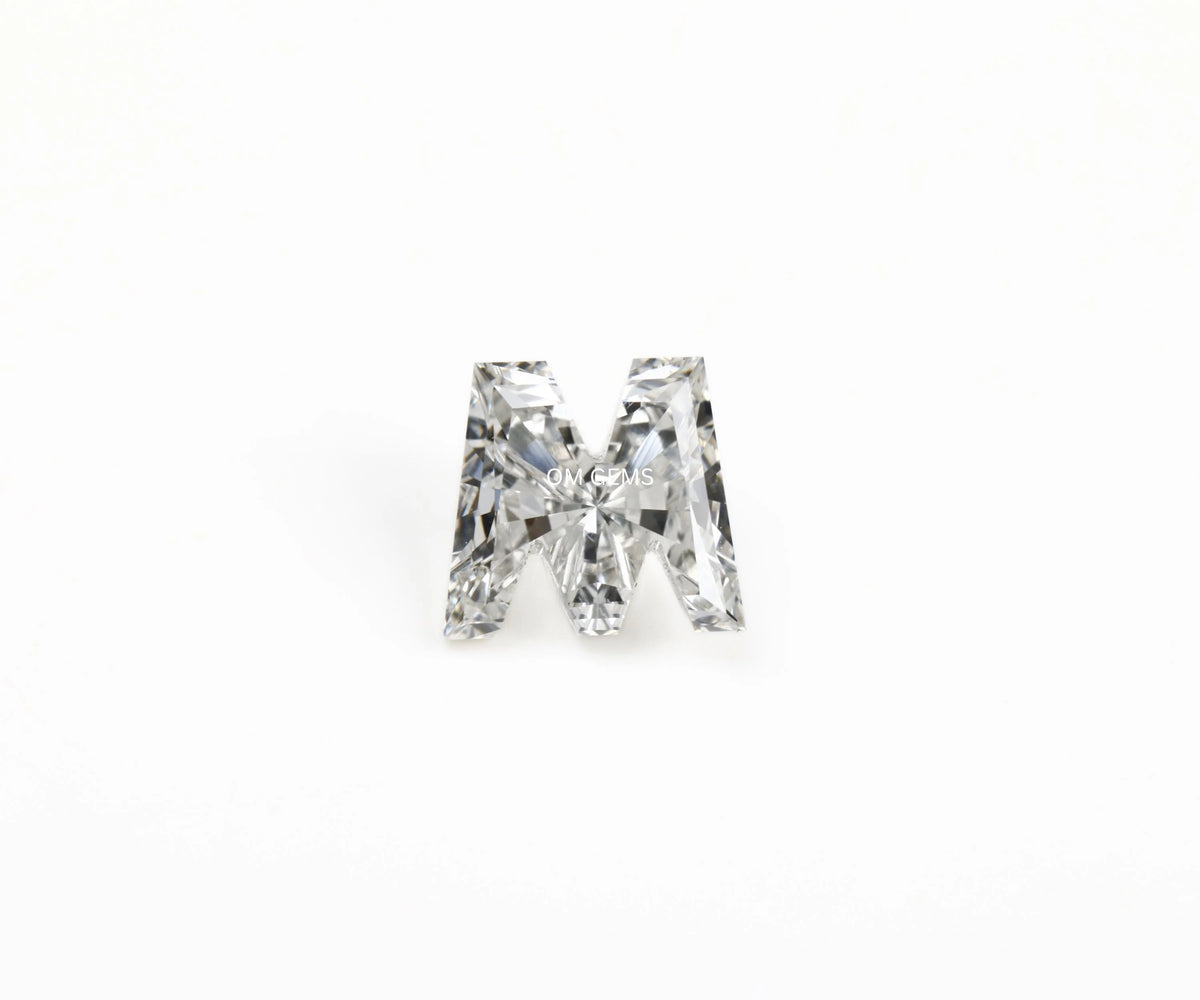 Letter M Alphabet Brilliant Cut Lab Grown Initial Diamond
