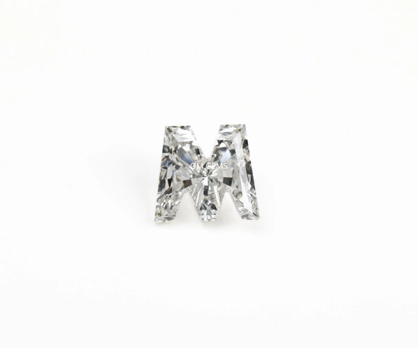 Letter M Alphabet Brilliant Cut Lab Grown Initial Diamond