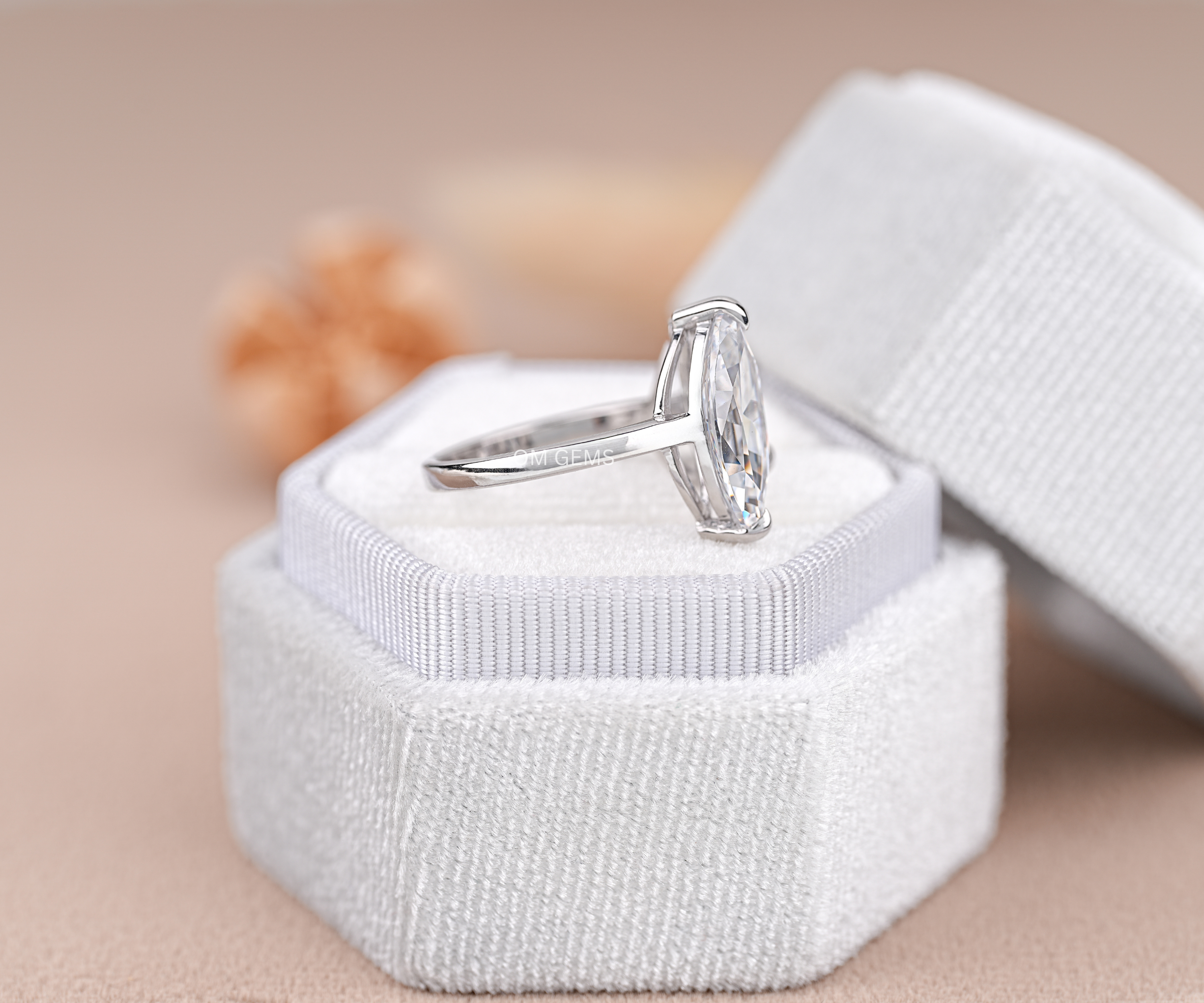 Lab Grown Marquise And Pear Shape Diamond Toi Et Moi Ring