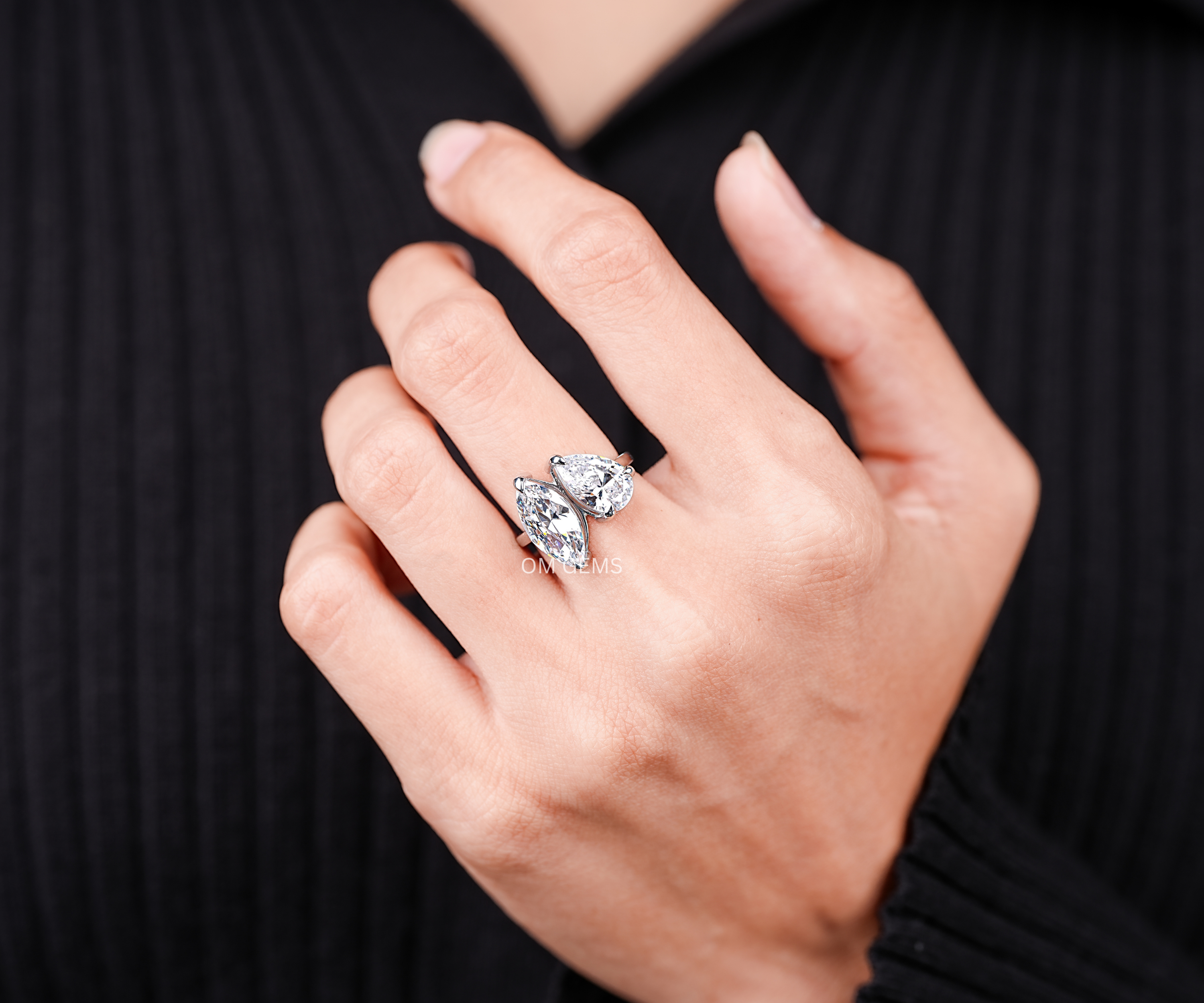 Marquise And Pear Cut Toi Et Moi Engagement Ring