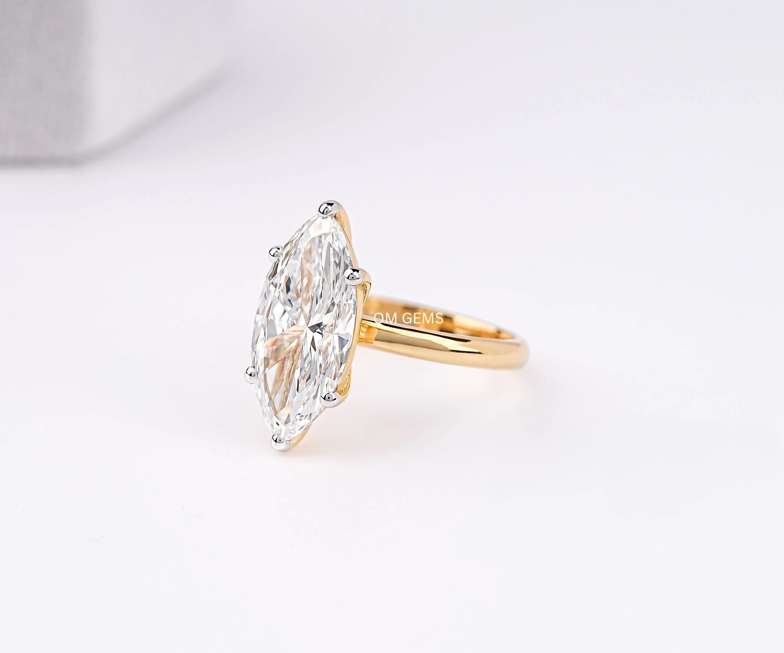 Marquise Cut Solitaire Diamond Engagement Ring