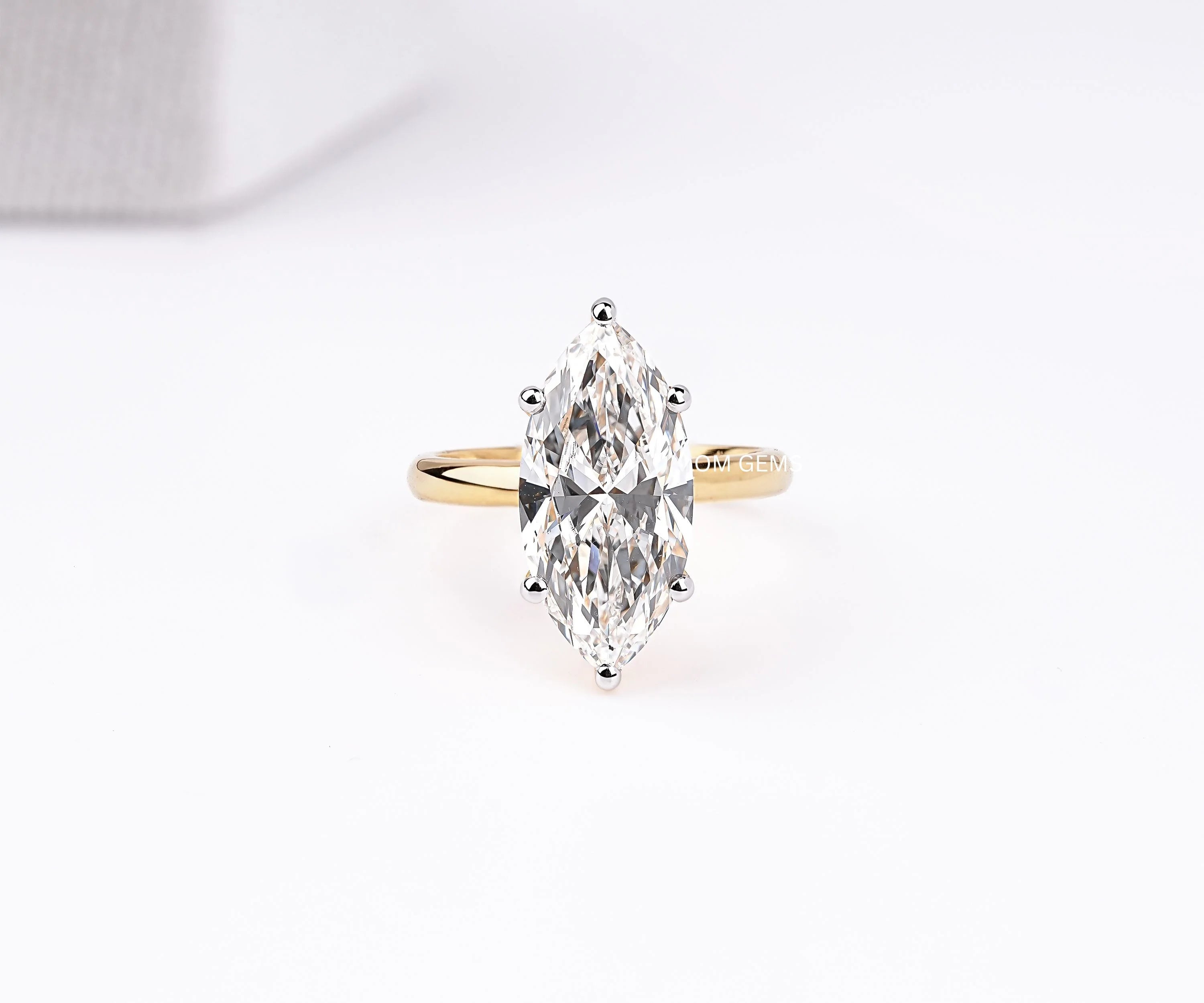 Marquise Cut Solitaire Diamond Engagement Ring