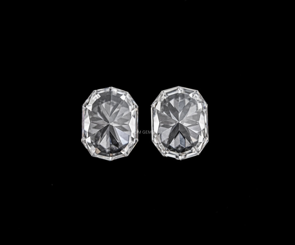 4.46 Carat Oval Step Cut Lab Grown Diamond Matched Pair