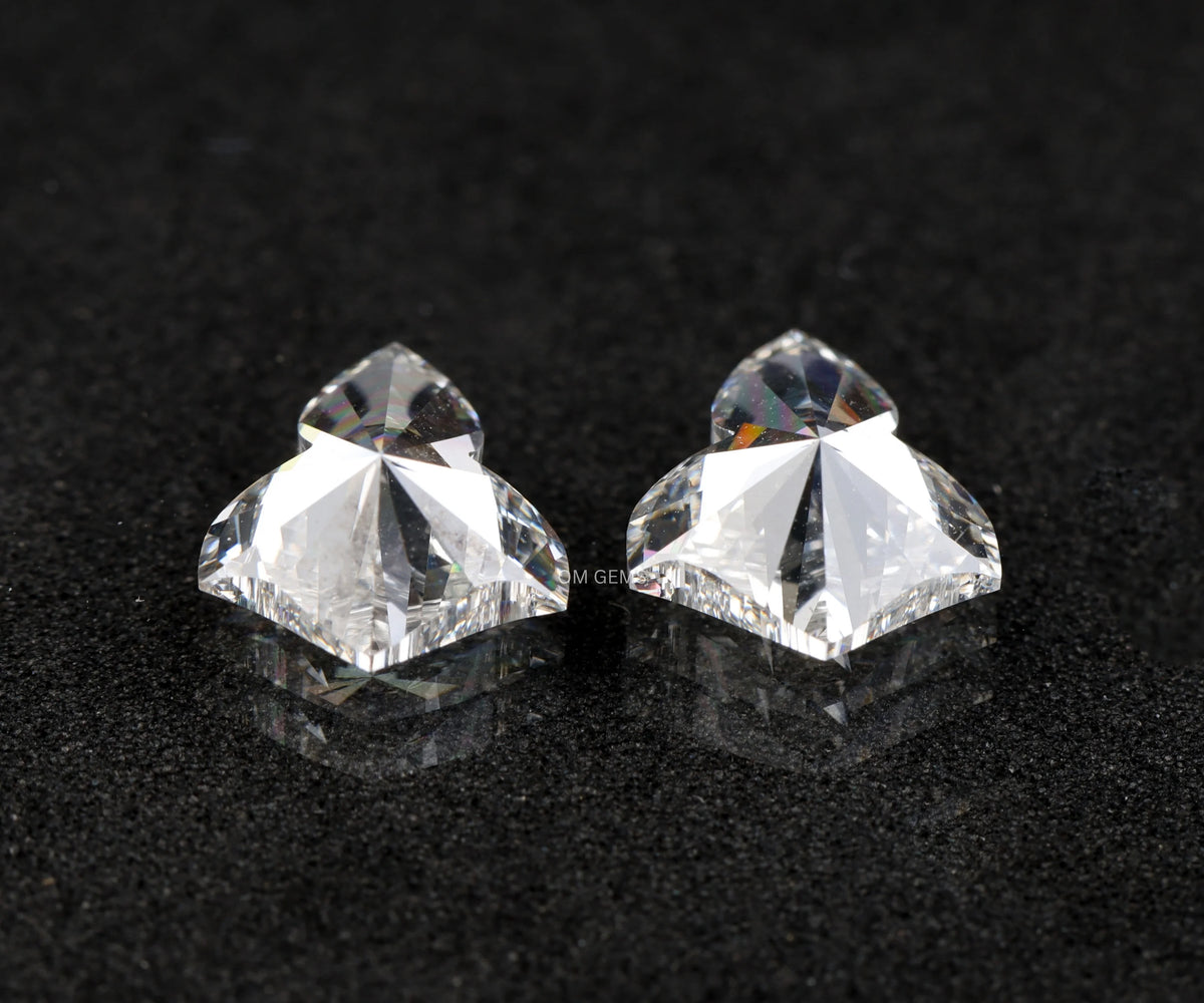 2.26 Carat Leaf Shape Full Cut Lab Grown Matched Diamond Pair