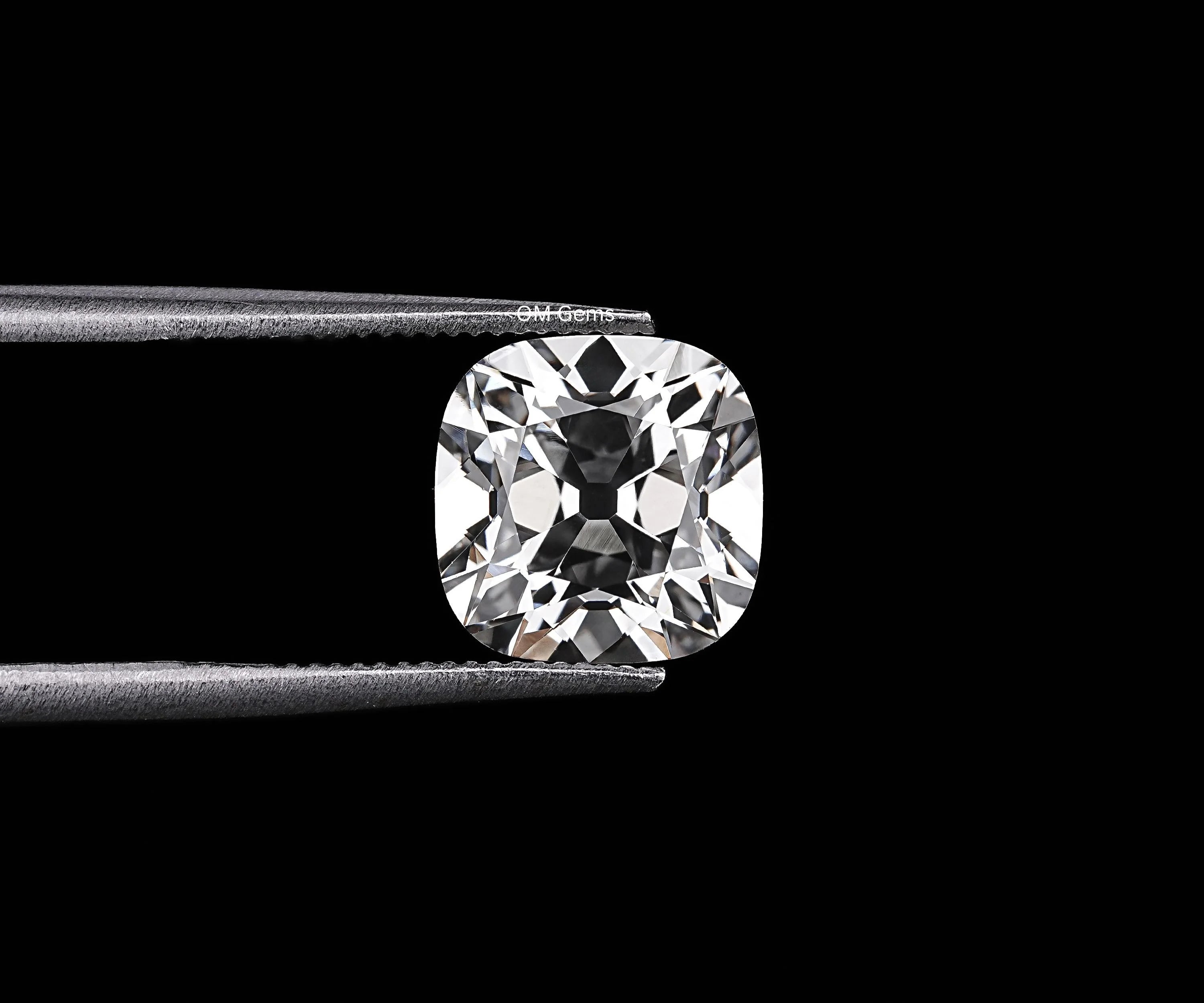 Old Cut Cushion Cut Lab Solitaire Loose Diamond