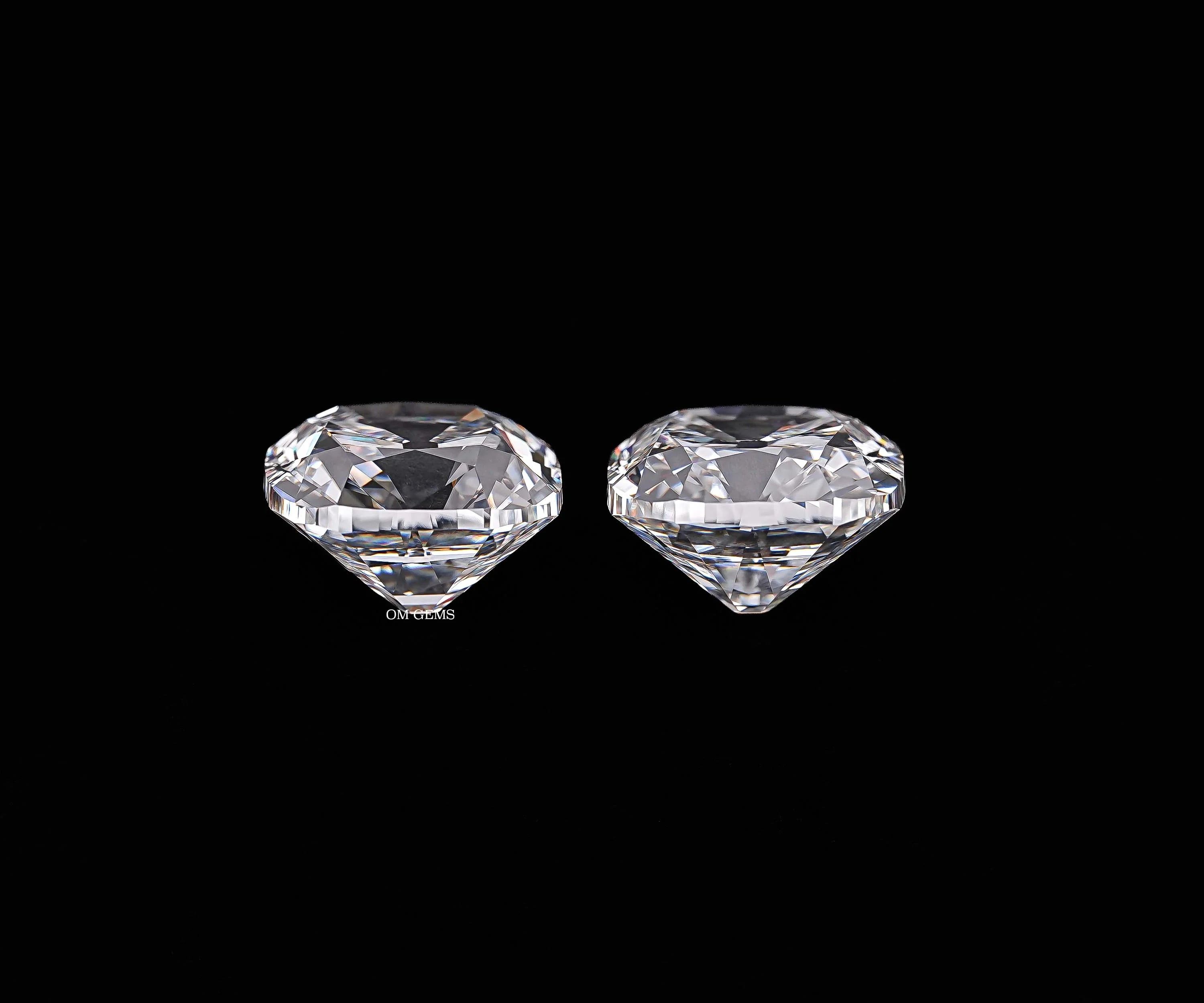 Old Mine Cushion Cut Lab Diamond Matching Pair