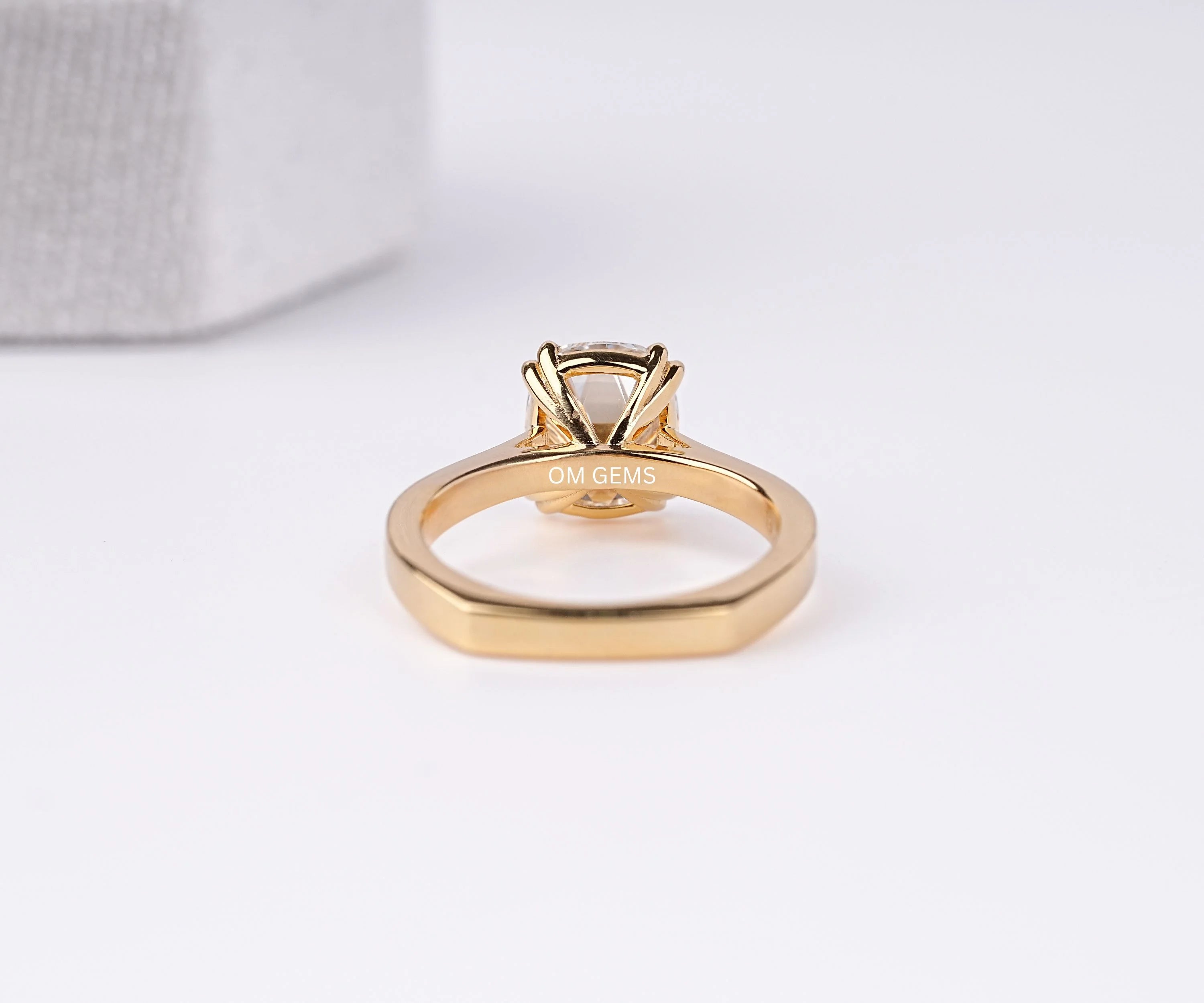 Old Mine Cushion Lab Grown Diamond Ring