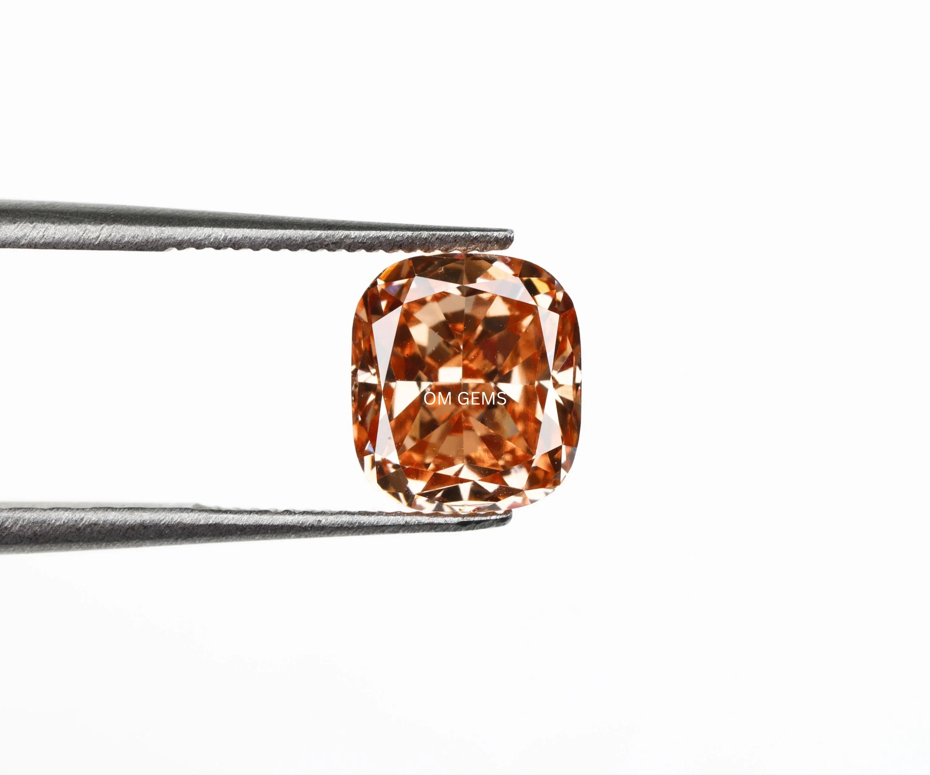 Orange Cushion Lab Grown Diamond