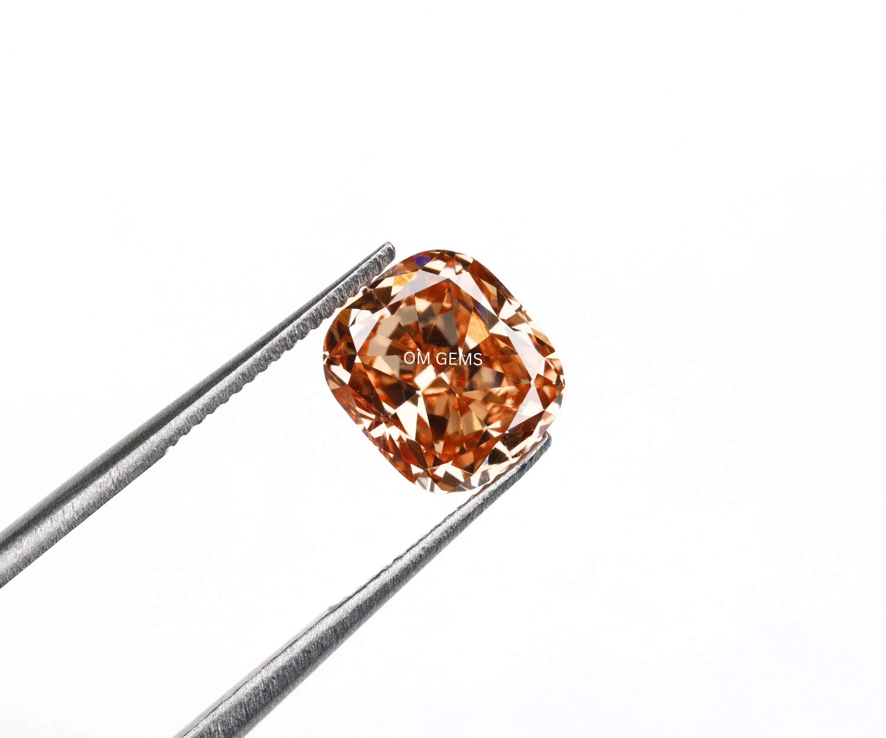 Orange Cushion Lab Grown Diamond