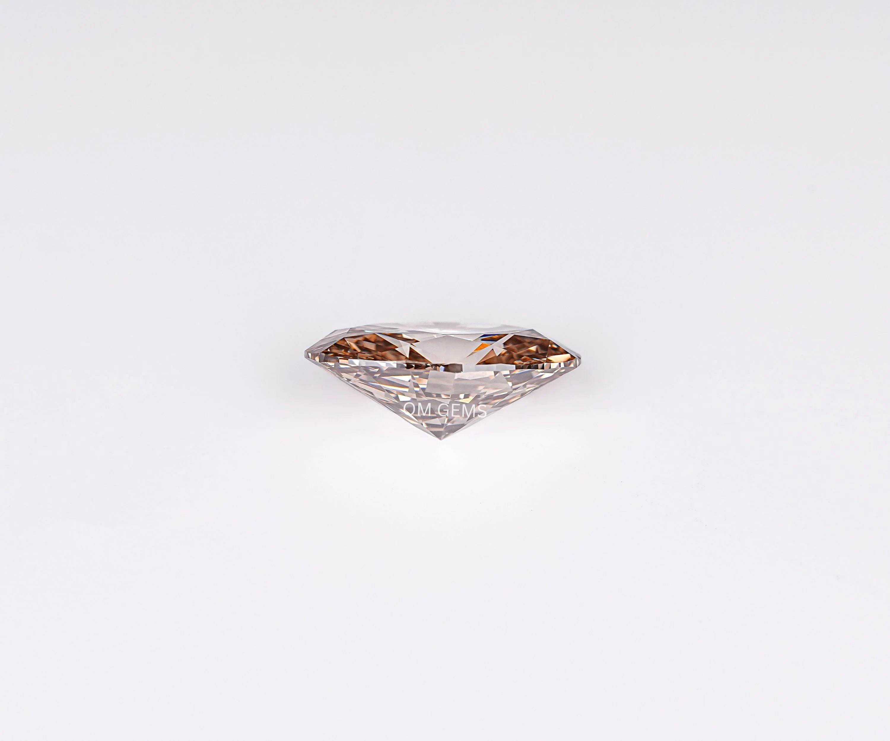 Oval Cut Fancy Champagne Lab Loose Diamond