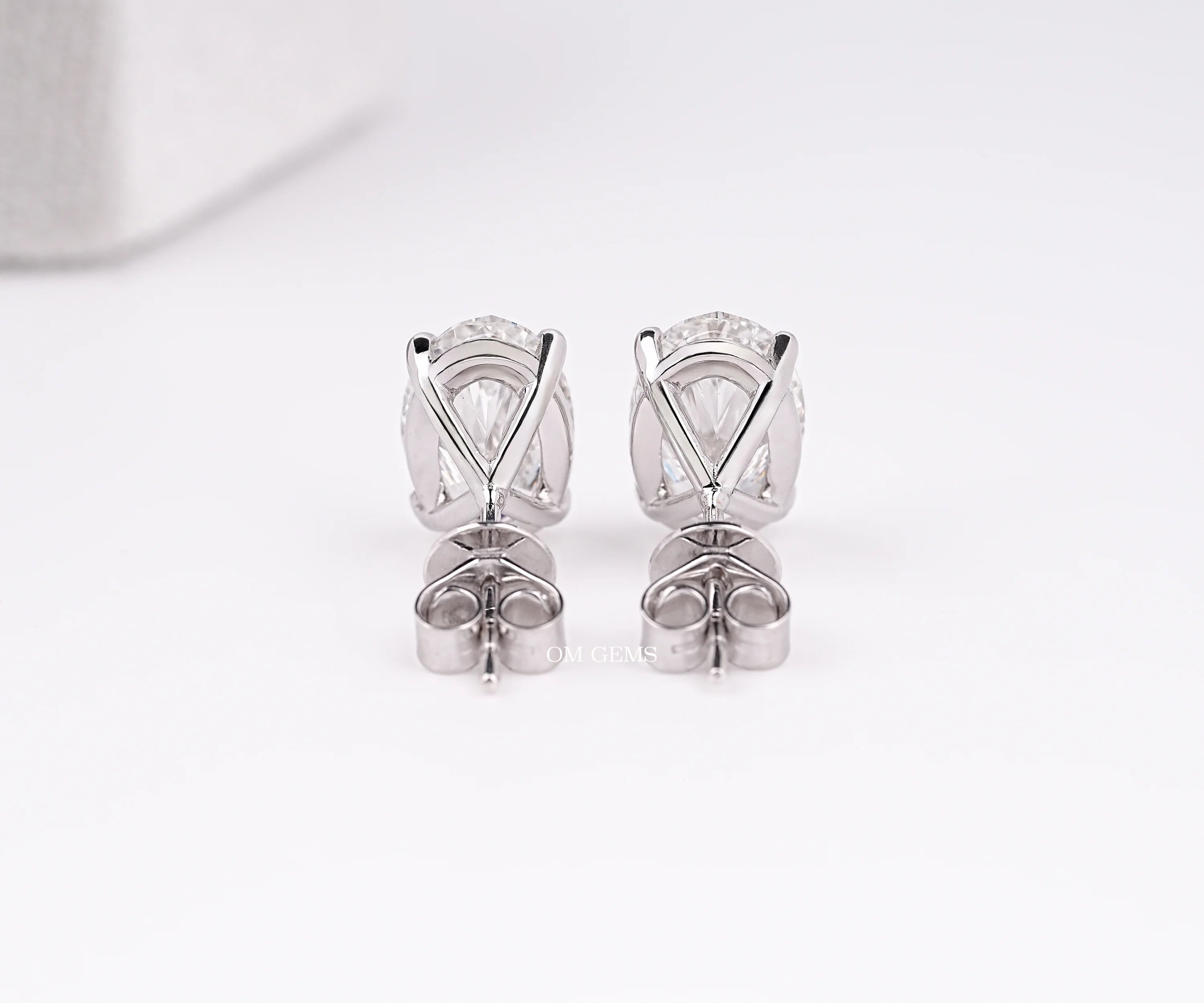 Oval Cut Lab Grown Diamond Stud Earrings