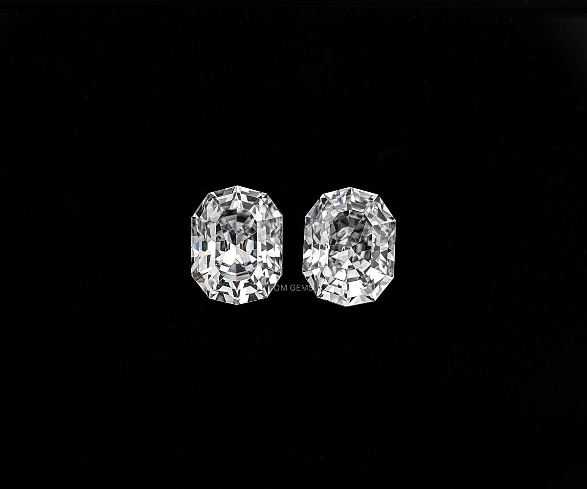 4.46 Carat Oval Step Cut Lab Grown Diamond Matched Pair