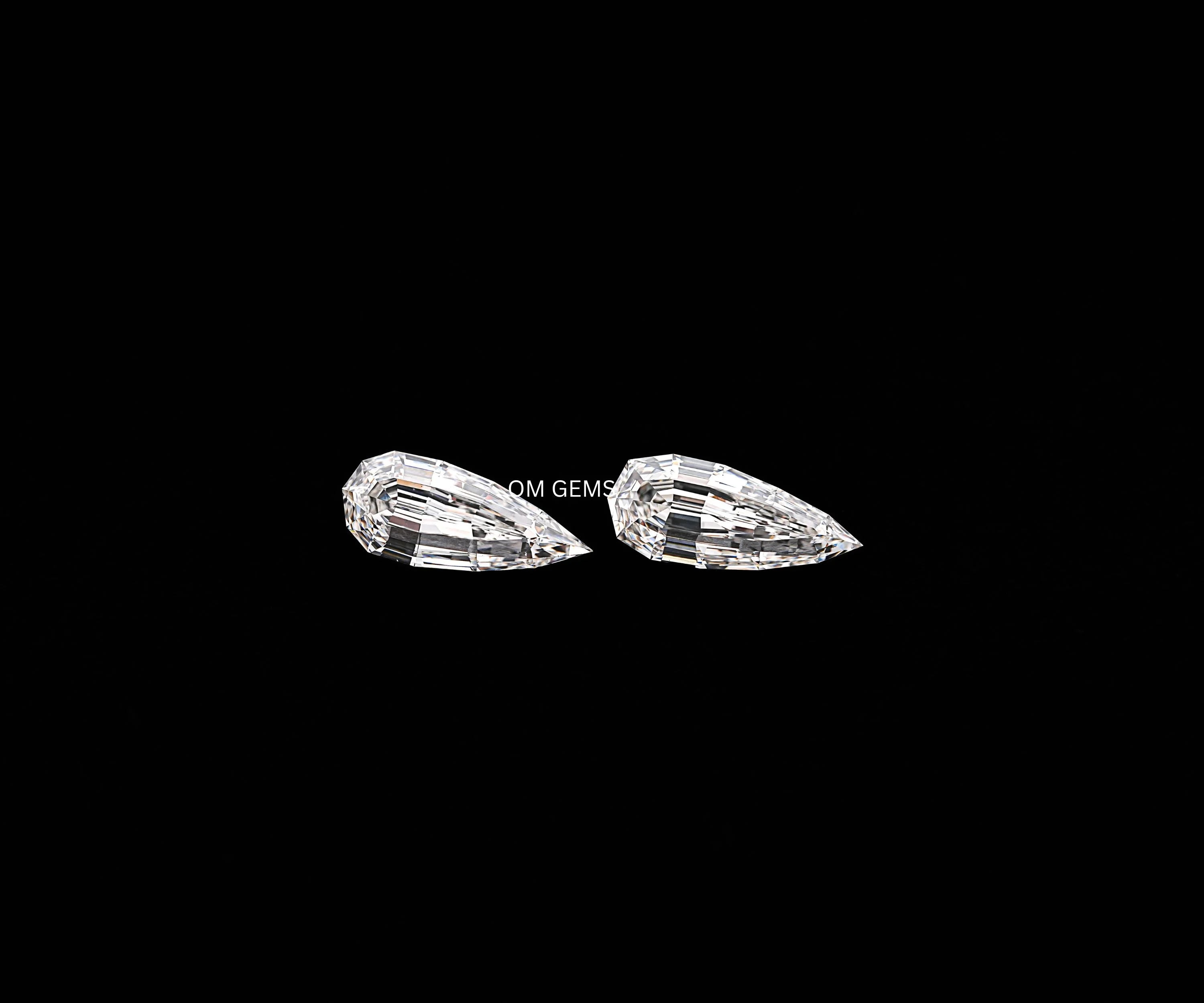 Pear Cut Lab Grown Diamond Matching Pair