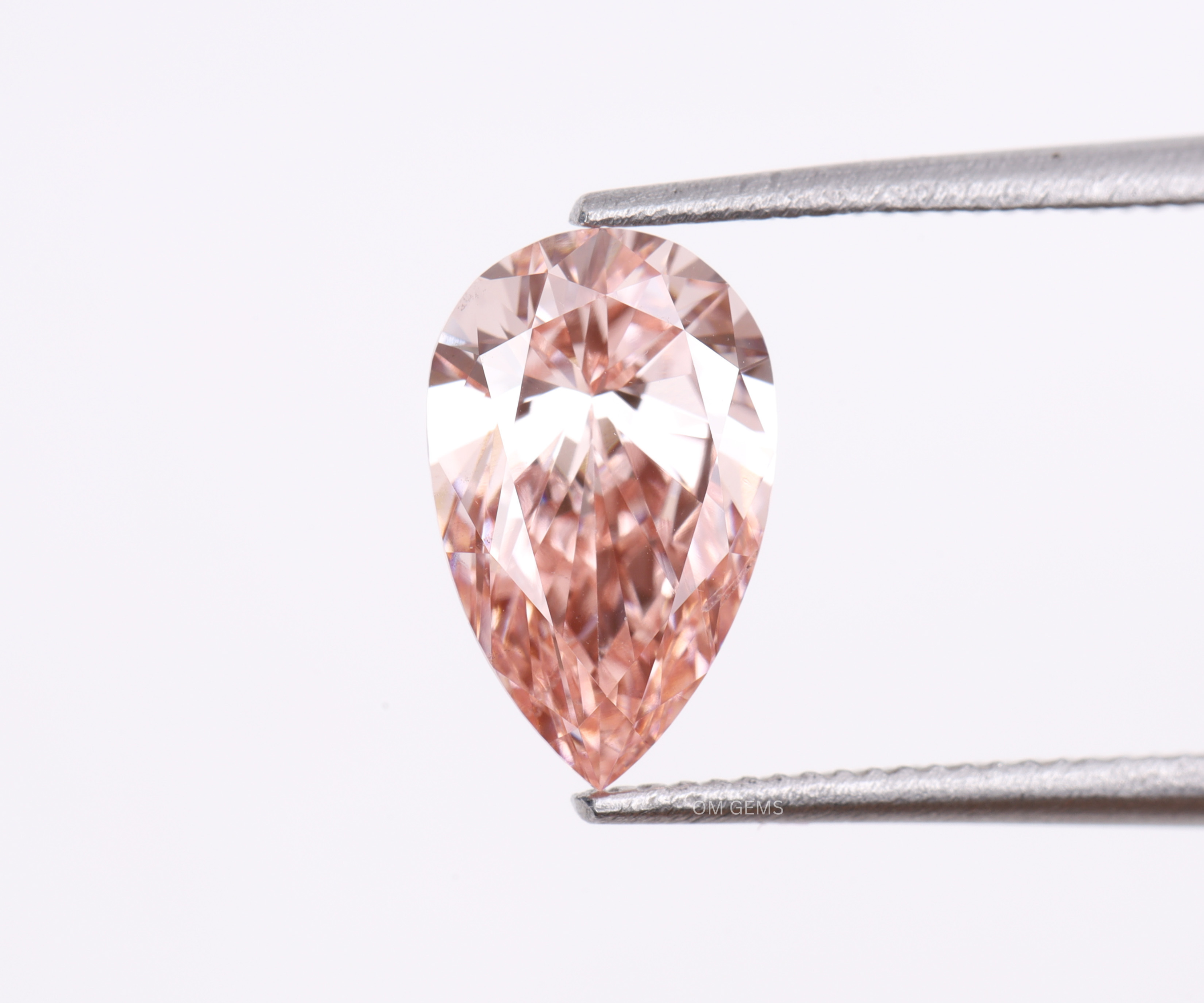 Fancy Pink Pear Shaped Lab Grown Diamond
