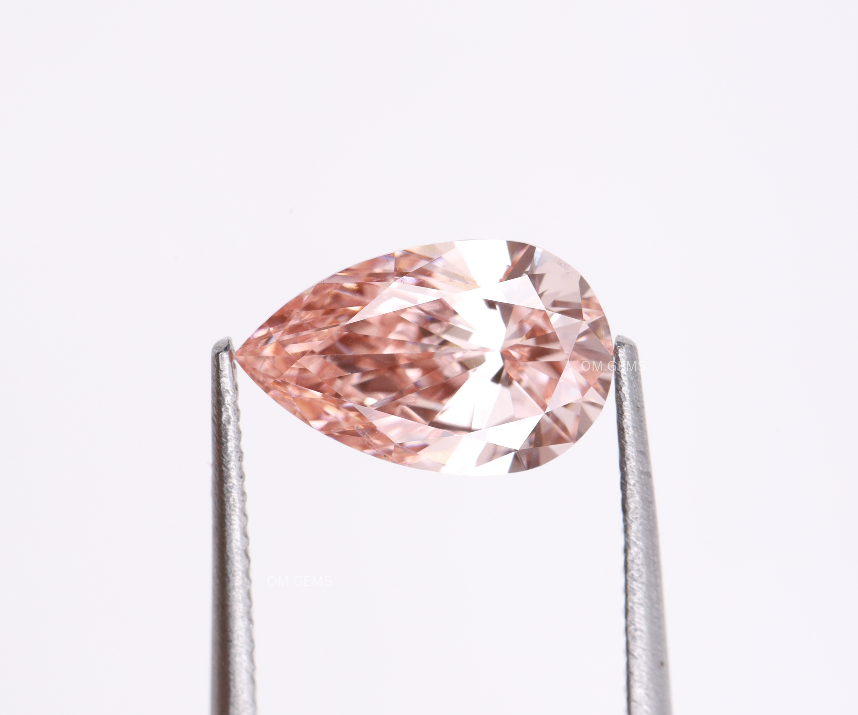 Lab Grown 2.00 CT Pink Pear Diamond