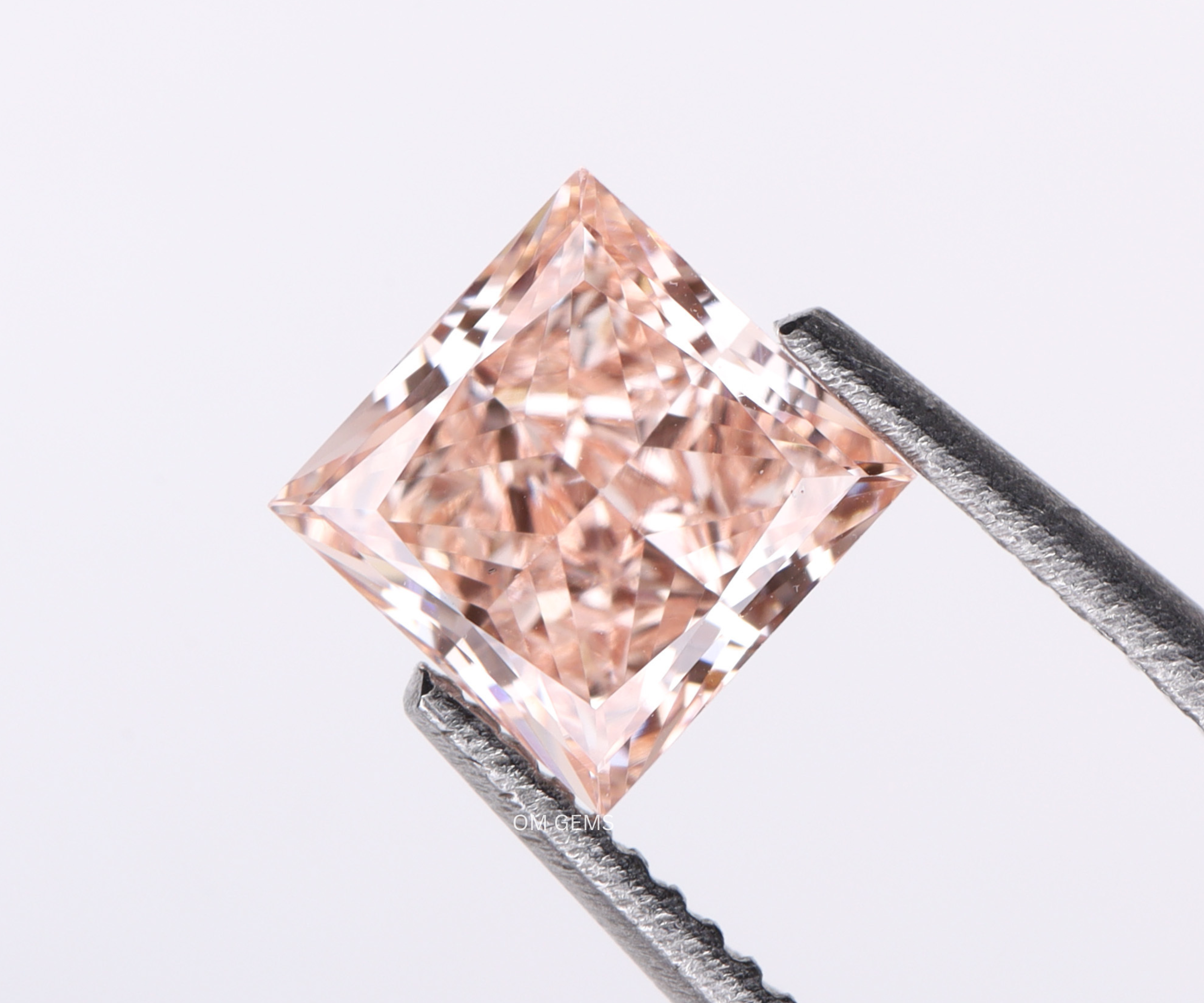 Lab Grown Pink Princess Cut Diamond