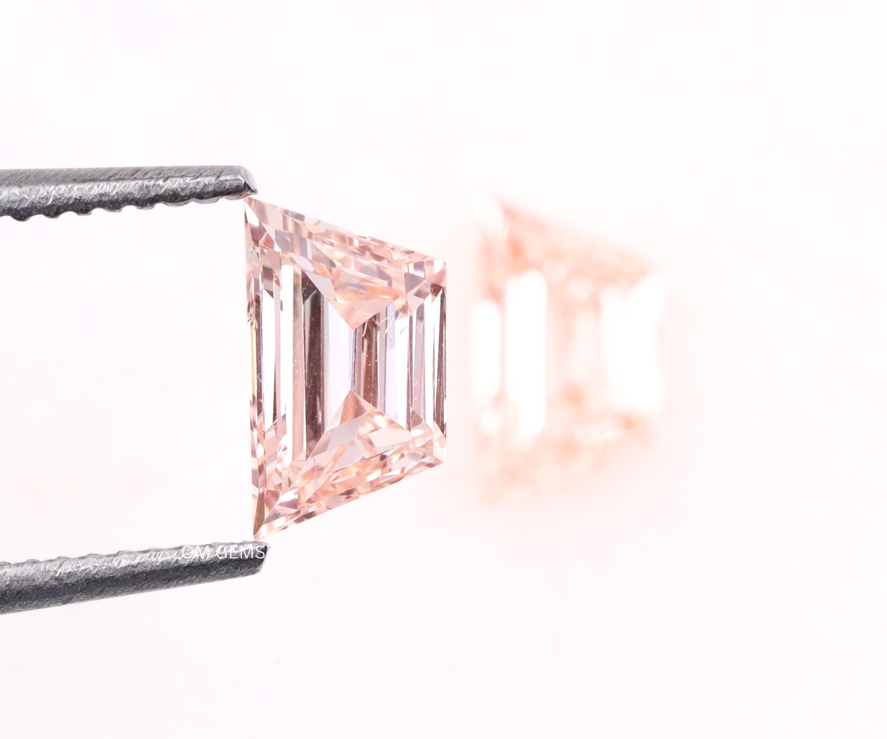 Pink Trapezoid Lab Grown Diamond Matching Pair