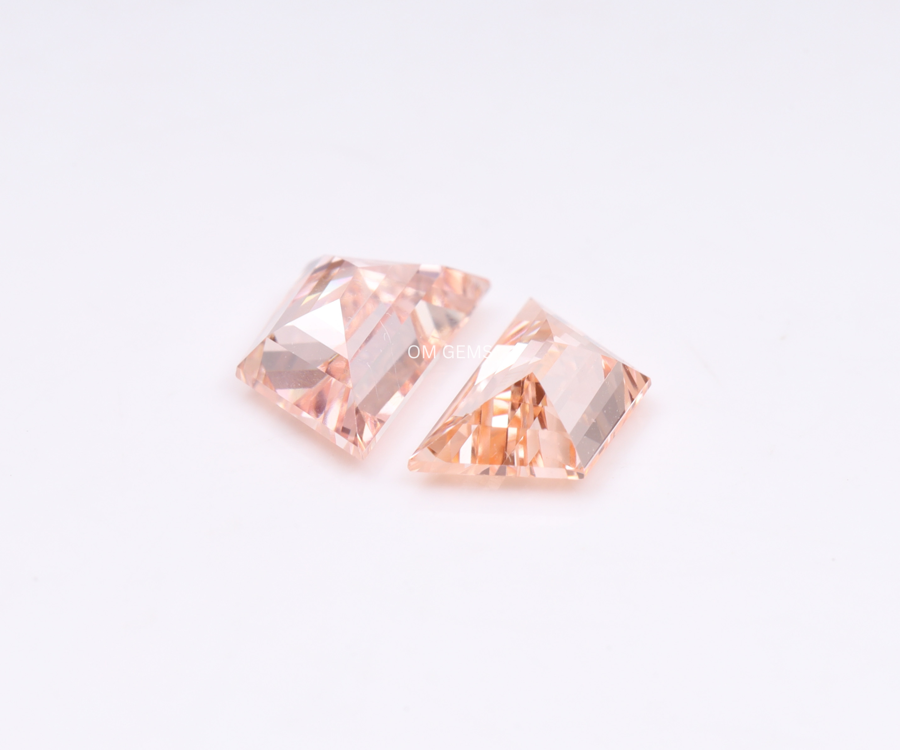 Pink Trapezoid Lab Grown Diamond Matching Pair