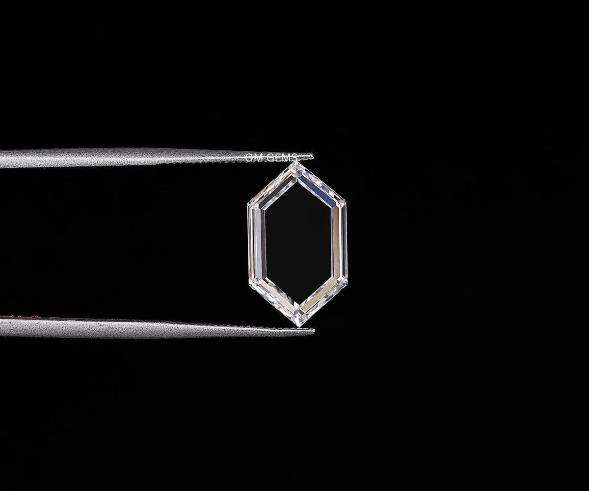 Elongated Hexagon Portrait Cut Lab Created Diamond