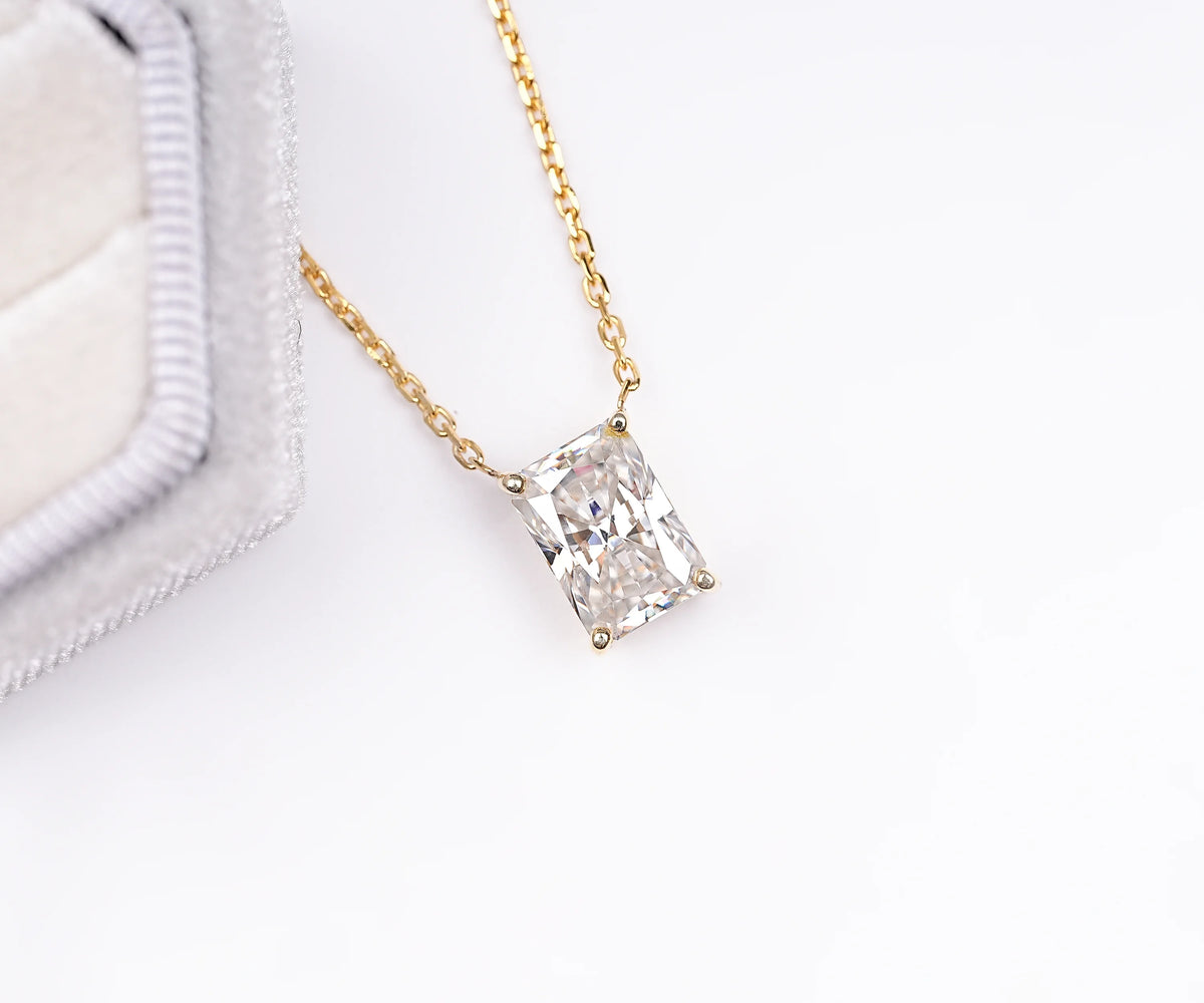 Solitaire Radiant Lab Grown Diamond Gift for Her Pendant