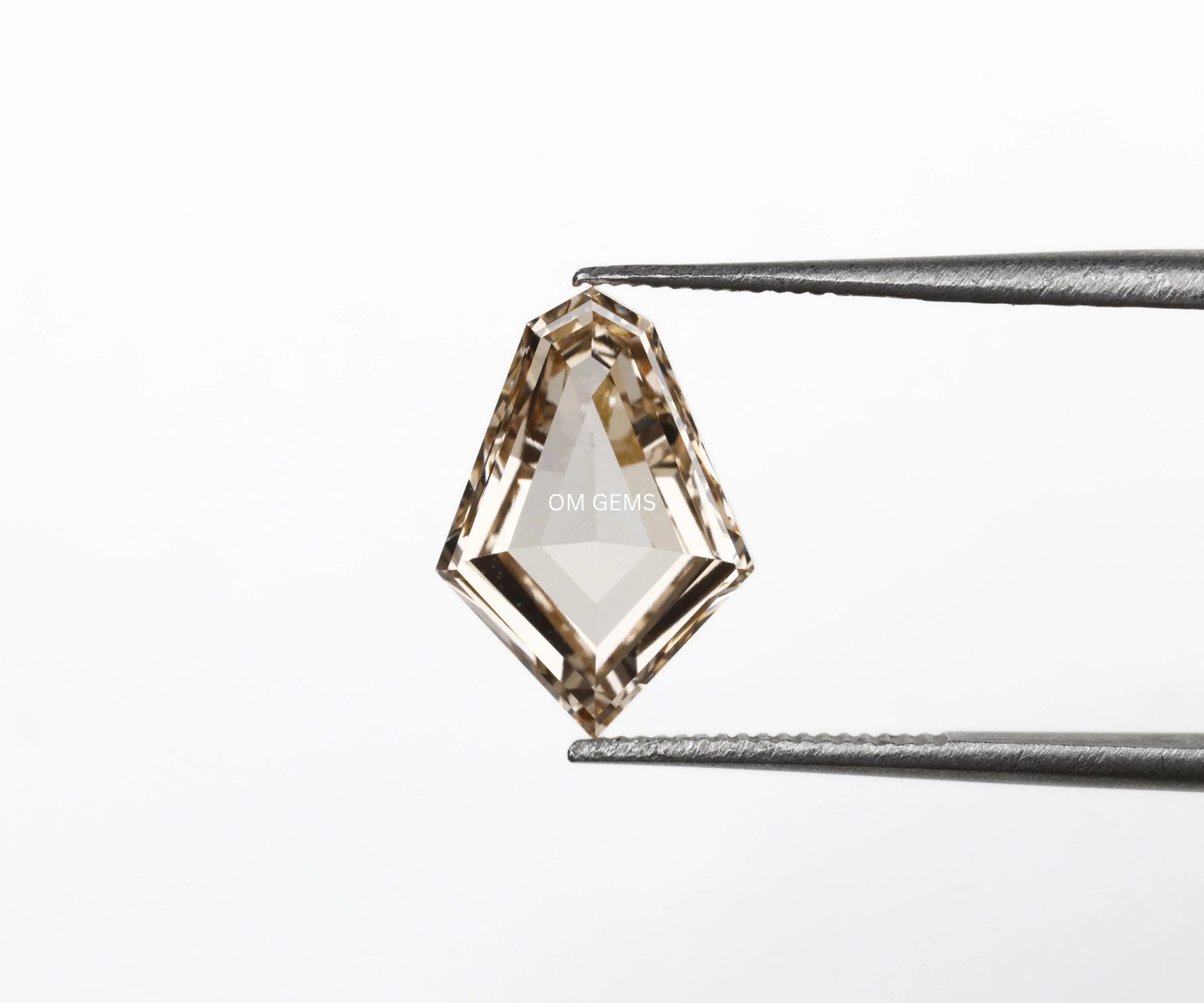 Shield Cut Champagne Lab Grown Diamond