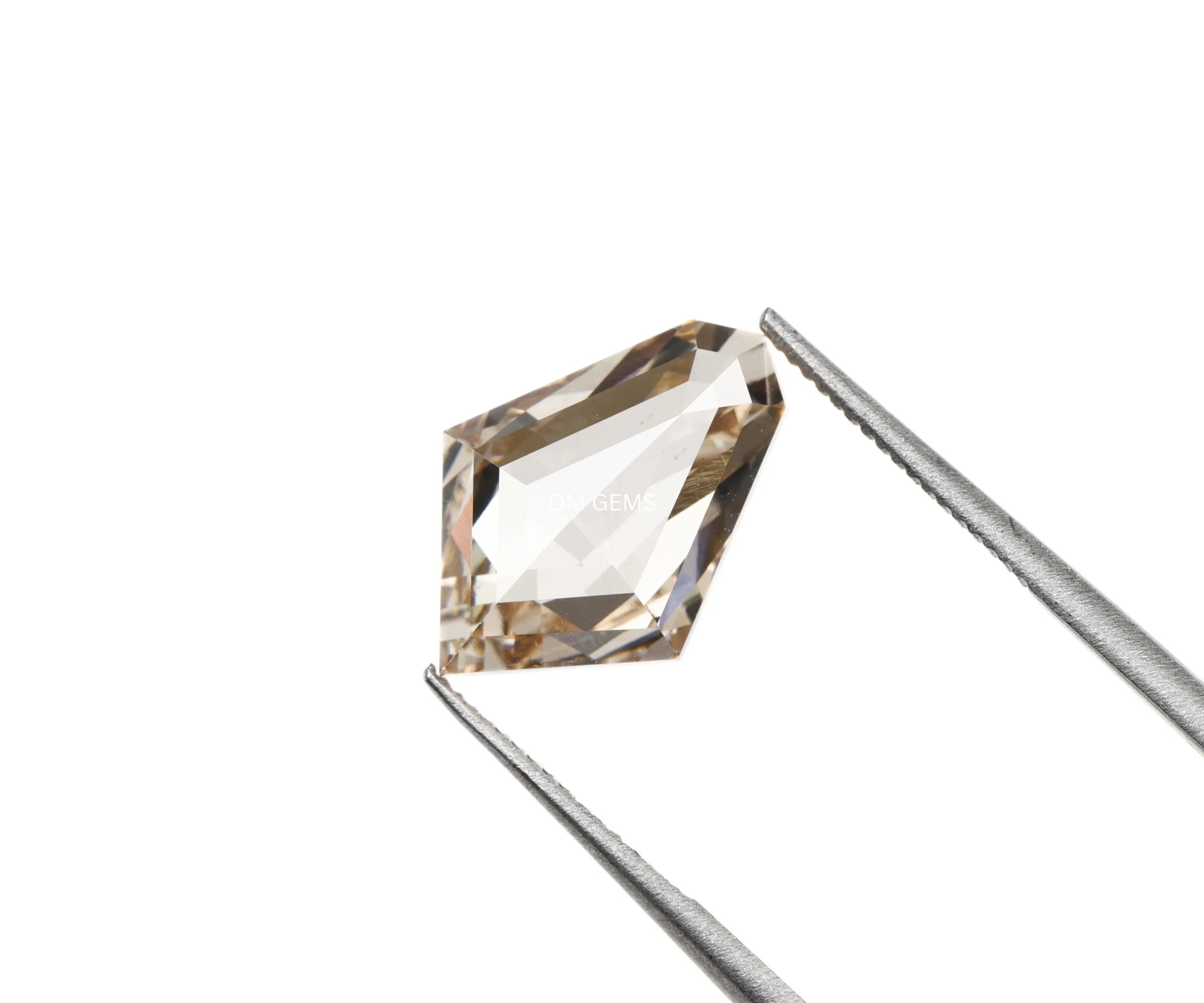 Shield Cut Champagne Lab Grown Diamond