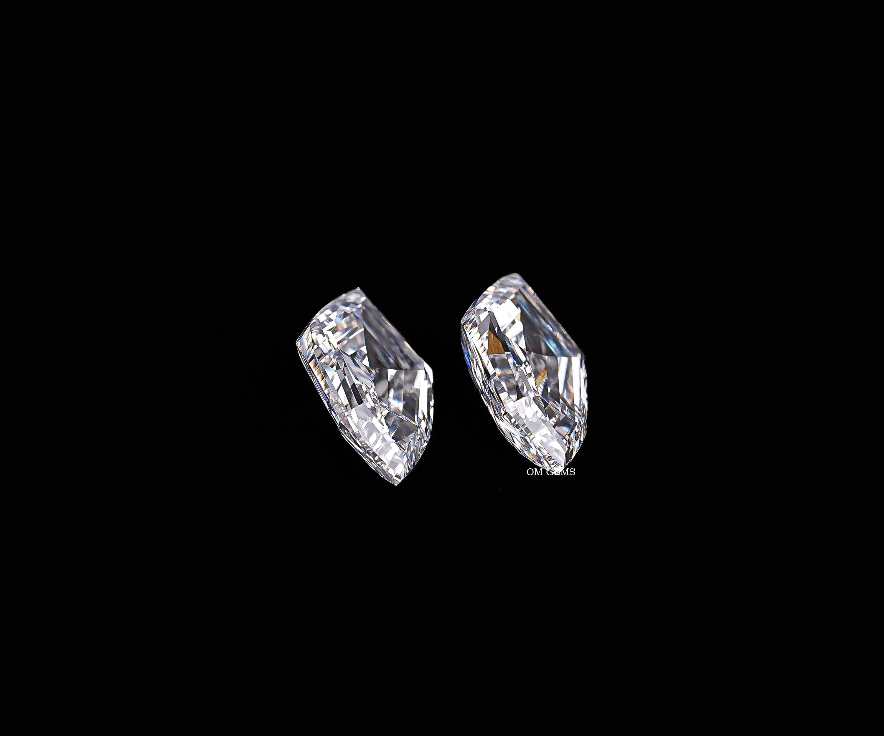 Shield Cut Lab Grown Loose Diamond Matching Pair