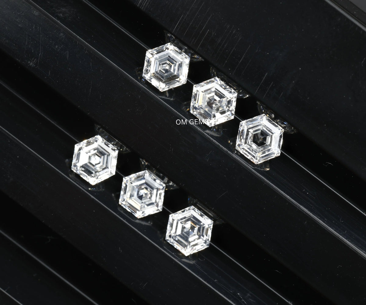 1.87 Carat Hexagon Full Cut Lab Grown Diamond 6-Piece Set