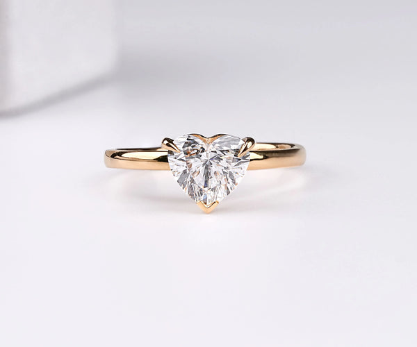 Solitaire Heart Shape Lab Grown Diamond Engagement Ring