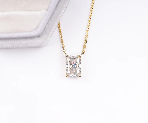 Solitaire Radiant Lab Grown Diamond Gift for Her Pendant
