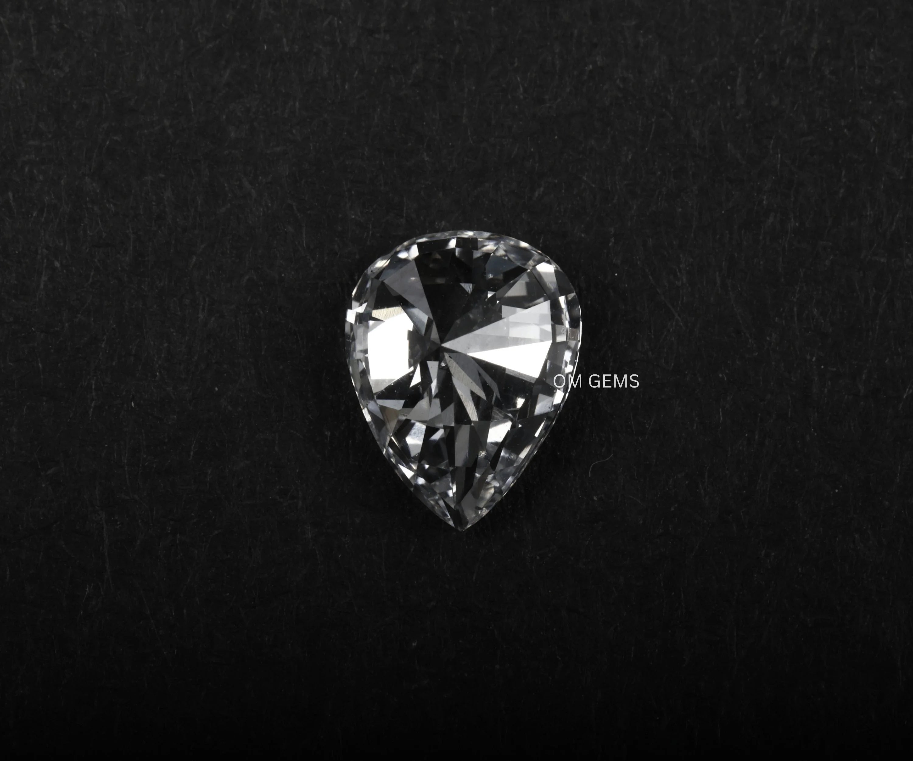 Square Faceted Cedar Pear Cut Diamond