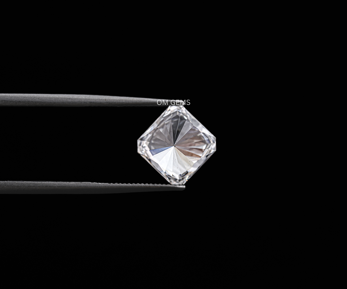 2.27 Carat Square Asscher Frost Queen Brilliant Cut Lab Grown Diamond