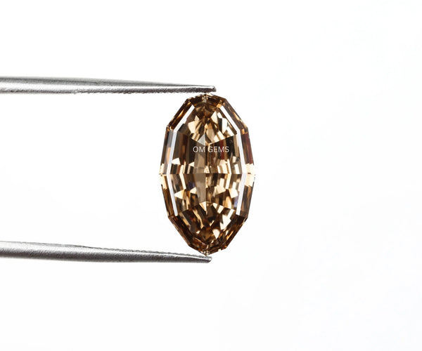 Step Cut Oval Brown Lab Grown Diamond