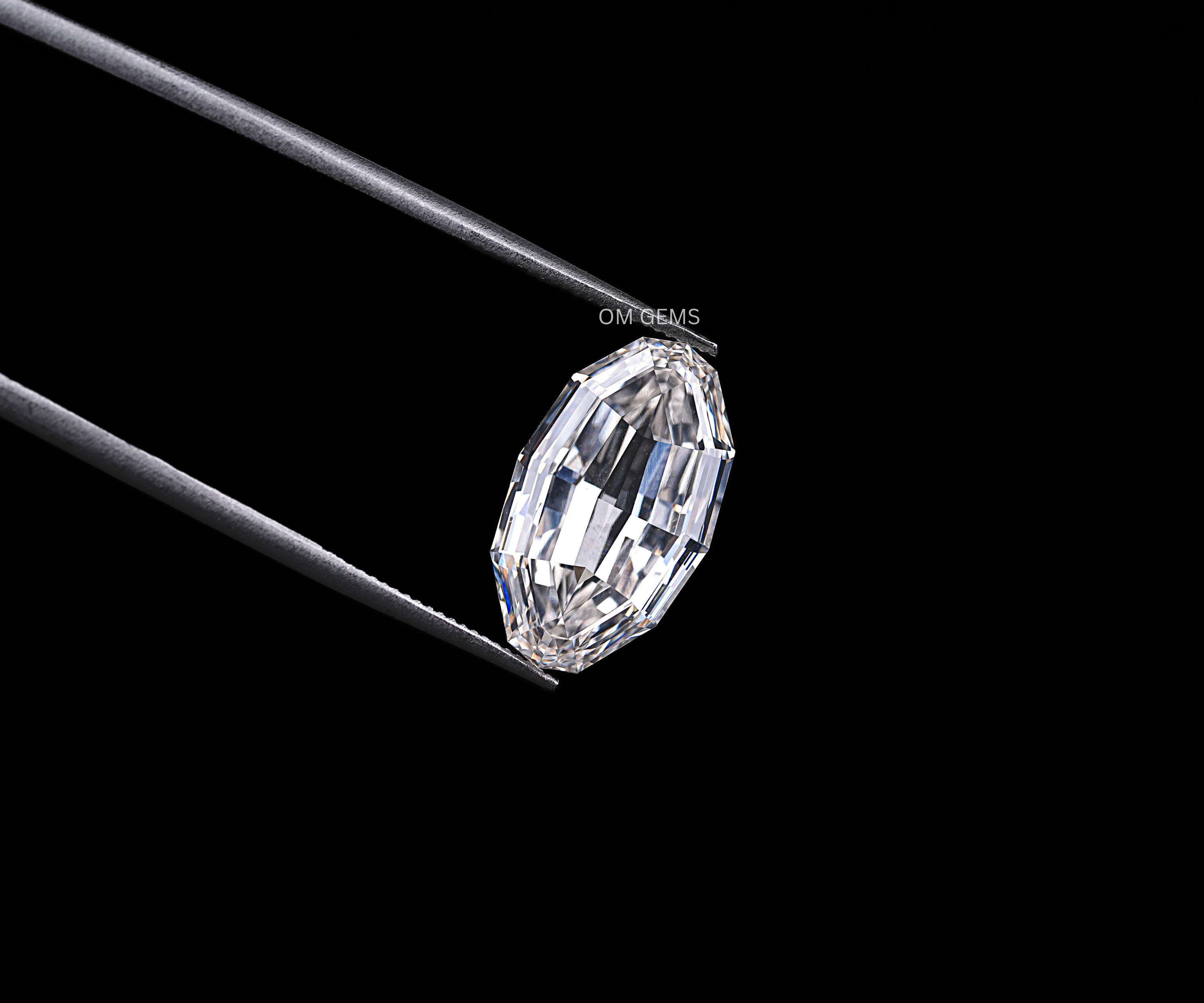 Lab Grown 4.26 CT Step Cut Oval Diamond