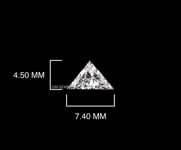 7.40X4.50mm Triangle Melee Loose Lab Grown CVD Diamond DEF Color VVS VS Clarity
