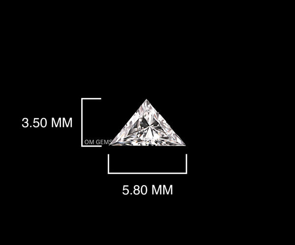 5.80X3.50mm Triangle Melee Loose Lab Grown CVD Diamond DEF Color VVS VS Clarity