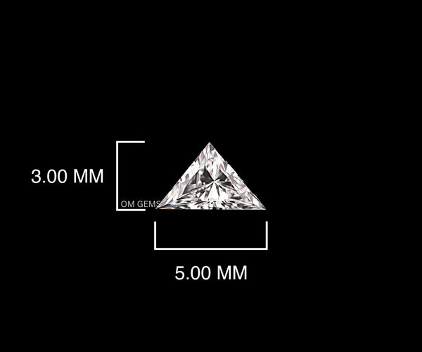 5.00X3.00mm Triangle Melee Loose Lab Grown CVD Diamond DEF Color VVS VS Clarity