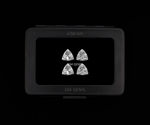 4.50mm Trillion Shape Melee Loose Lab Grown CVD Diamond DEF Color VVS VS Clarity