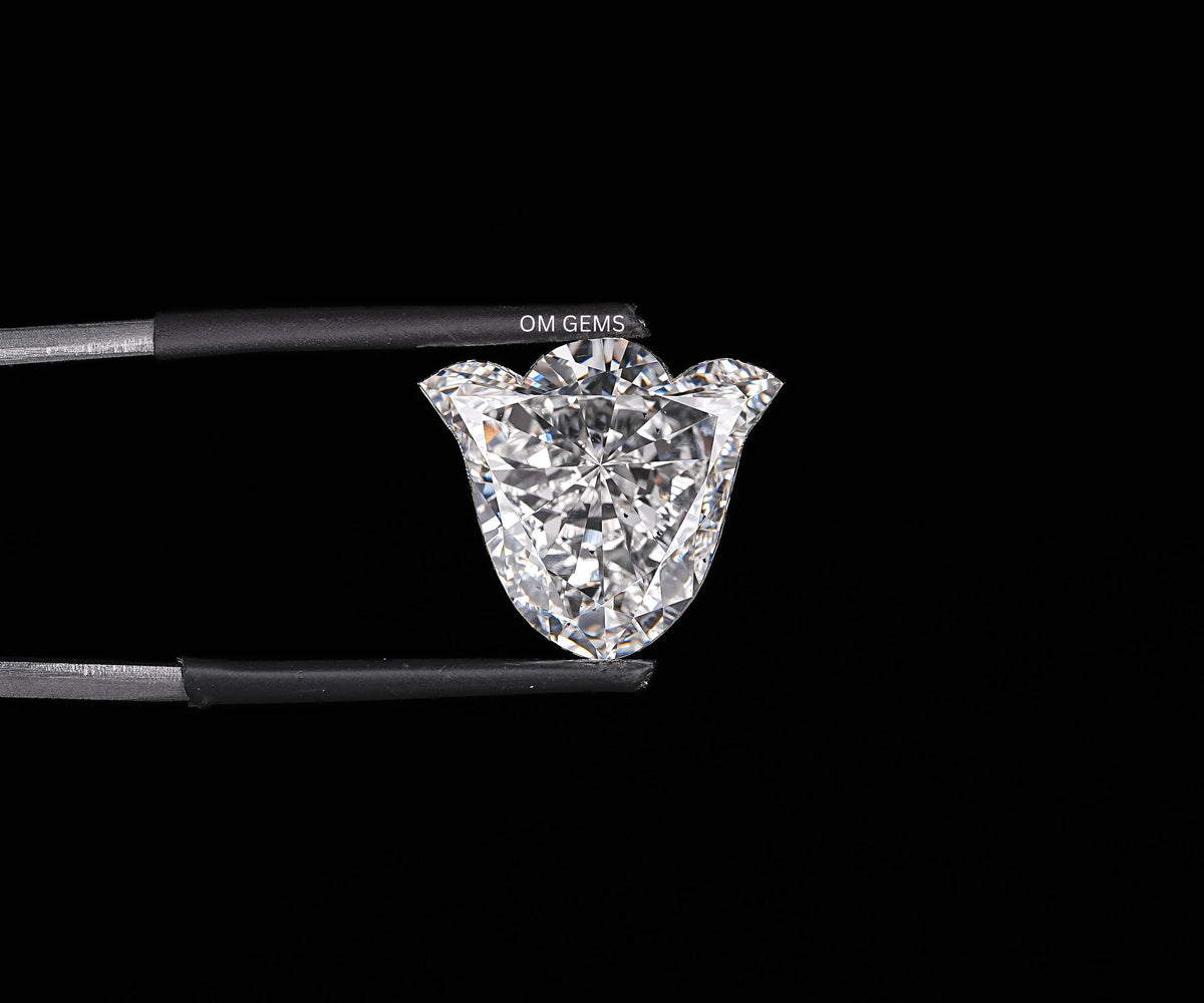 Tulip Brilliant Cut Lab Created Floral Diamond