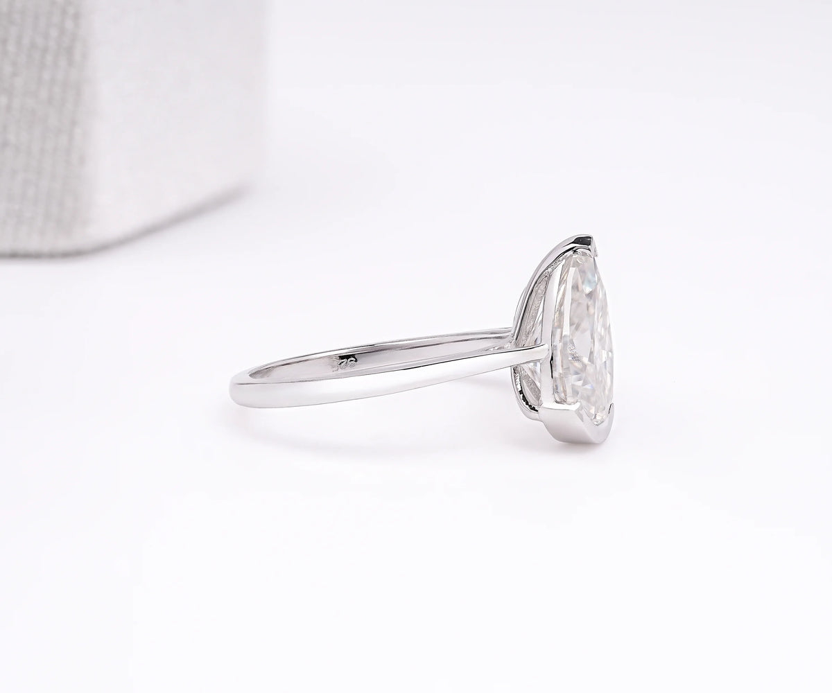 Toi Et Moi Bezel Pear and Emerald Shape Lab Diamond Engagement Ring